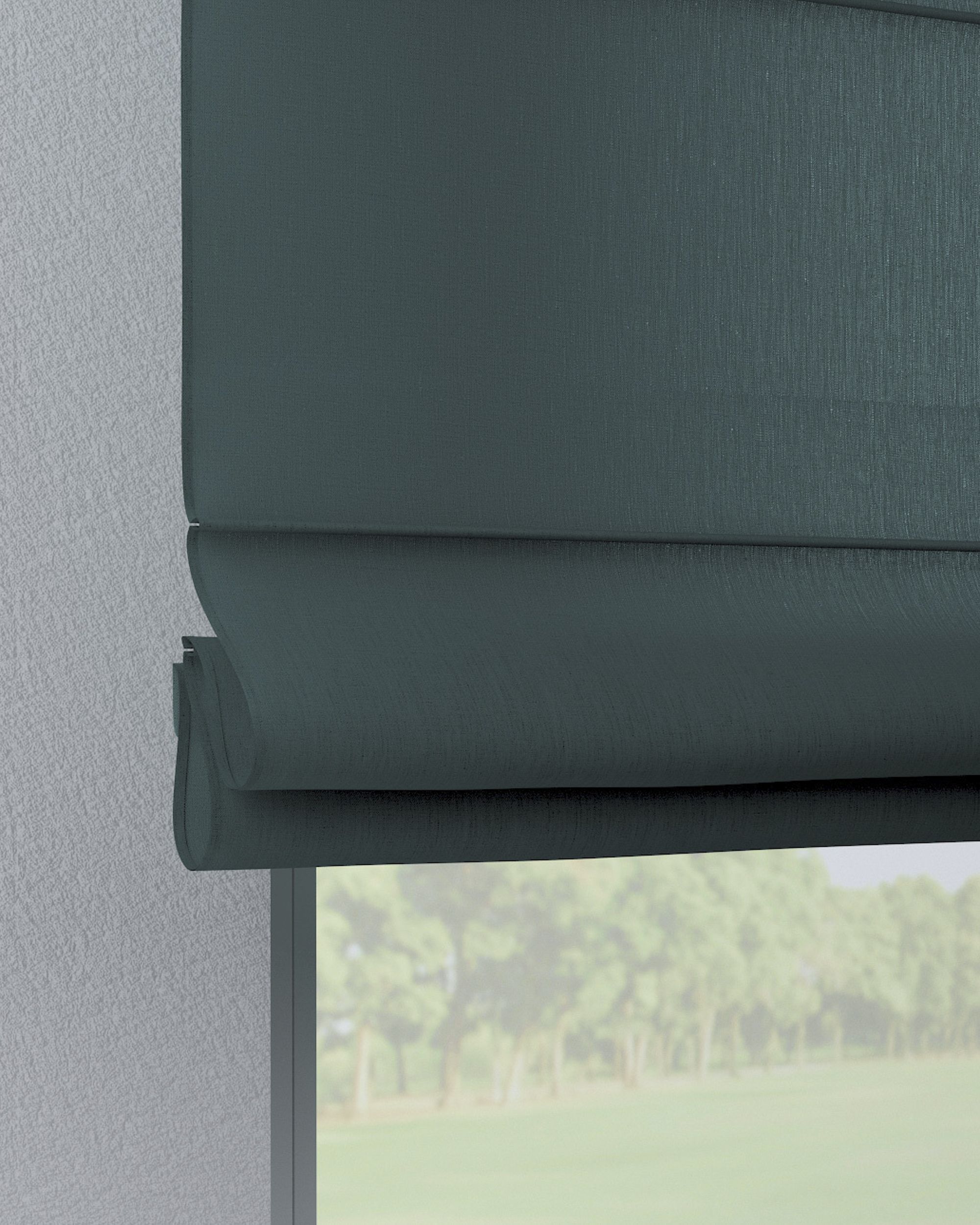 Store bateau Oli couleur vert tissu semi-transparent, tresse (hover)