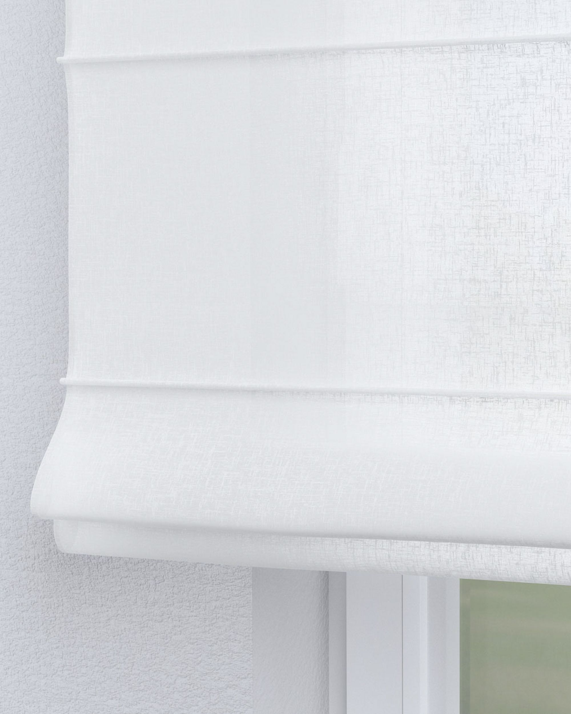 Store bateau Oli couleur crème tissu semi-transparent, tresse (hover)