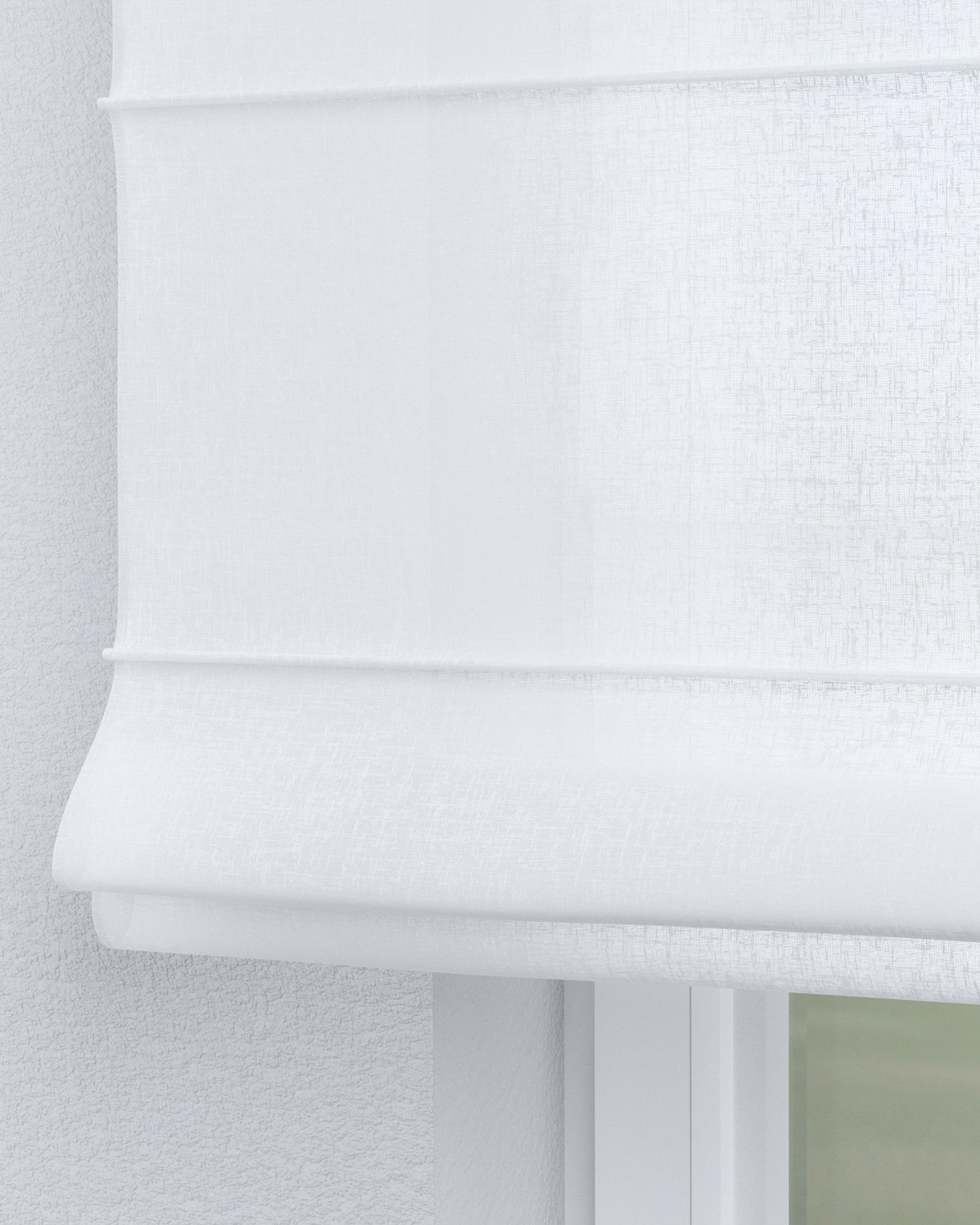 Store bateau Oli couleur blanc tissu semi-transparent, tresse (hover)