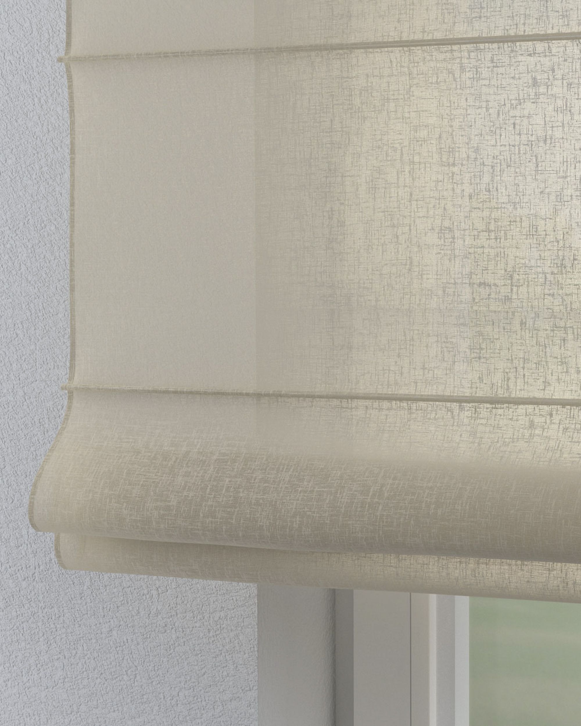 Store bateau Oli couleur beige tissu semi-transparent, tresse (hover)