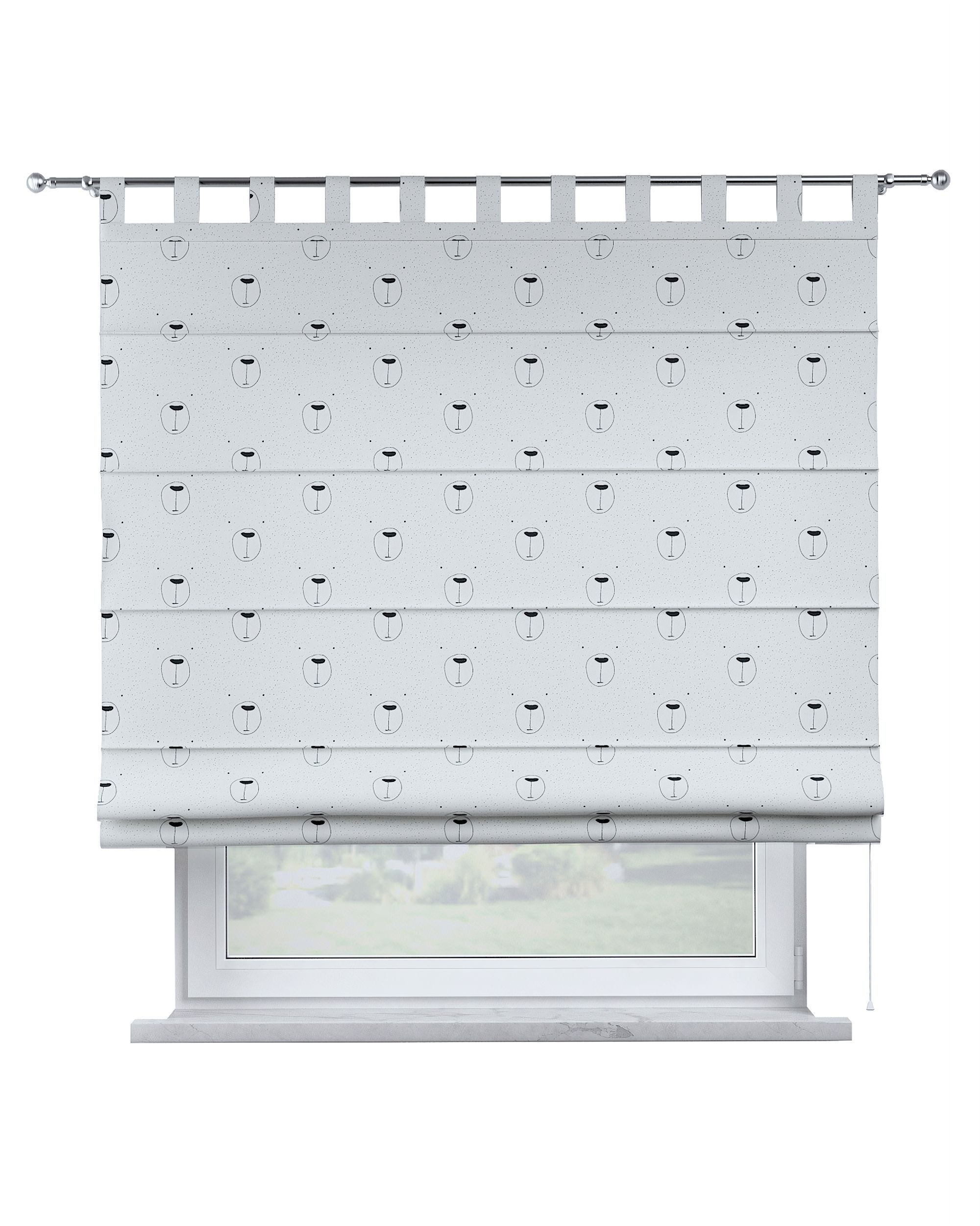 Store bateau Oli couleur blanc tissu à motifs