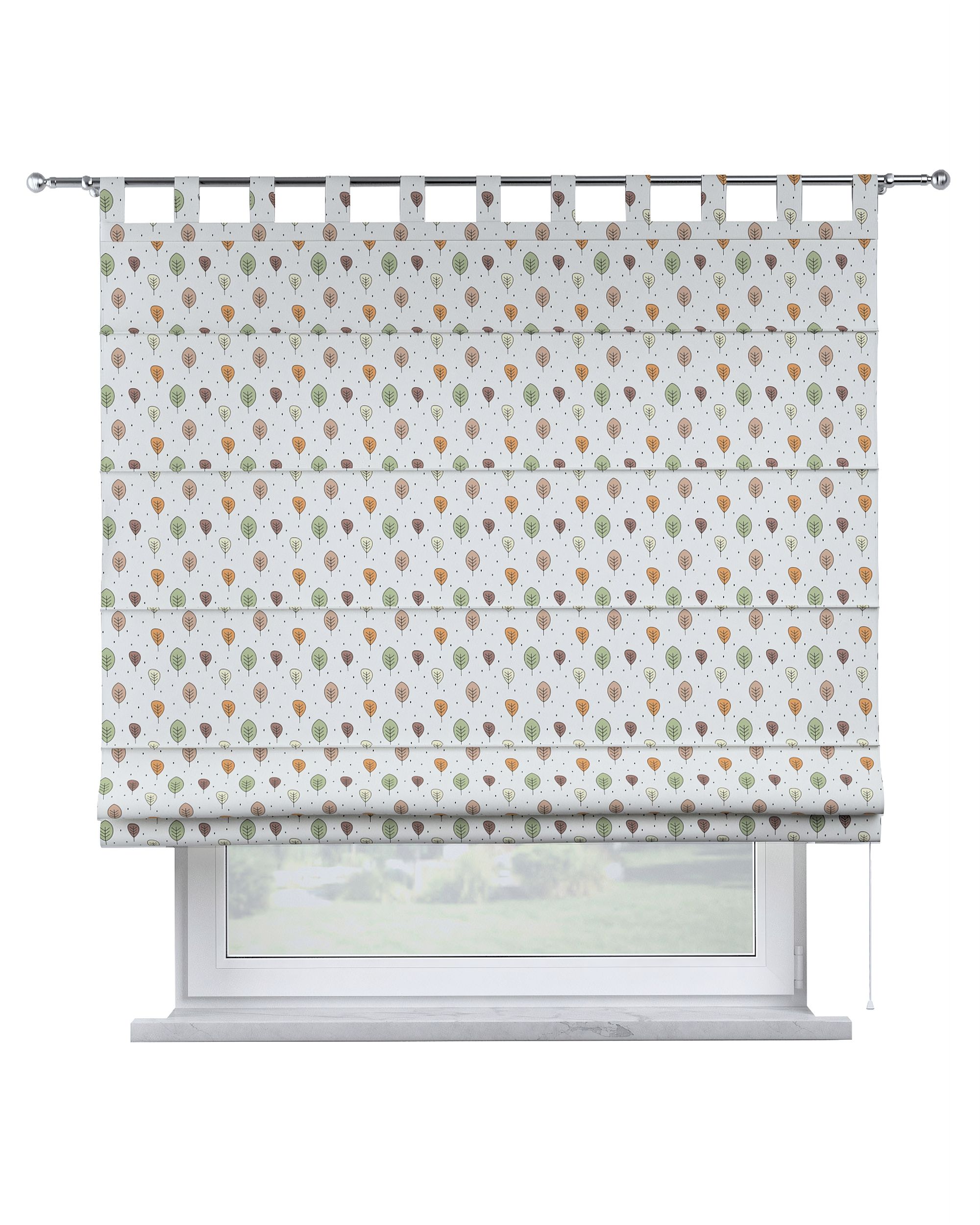 Store bateau Oli couleur marron tissu à motifs