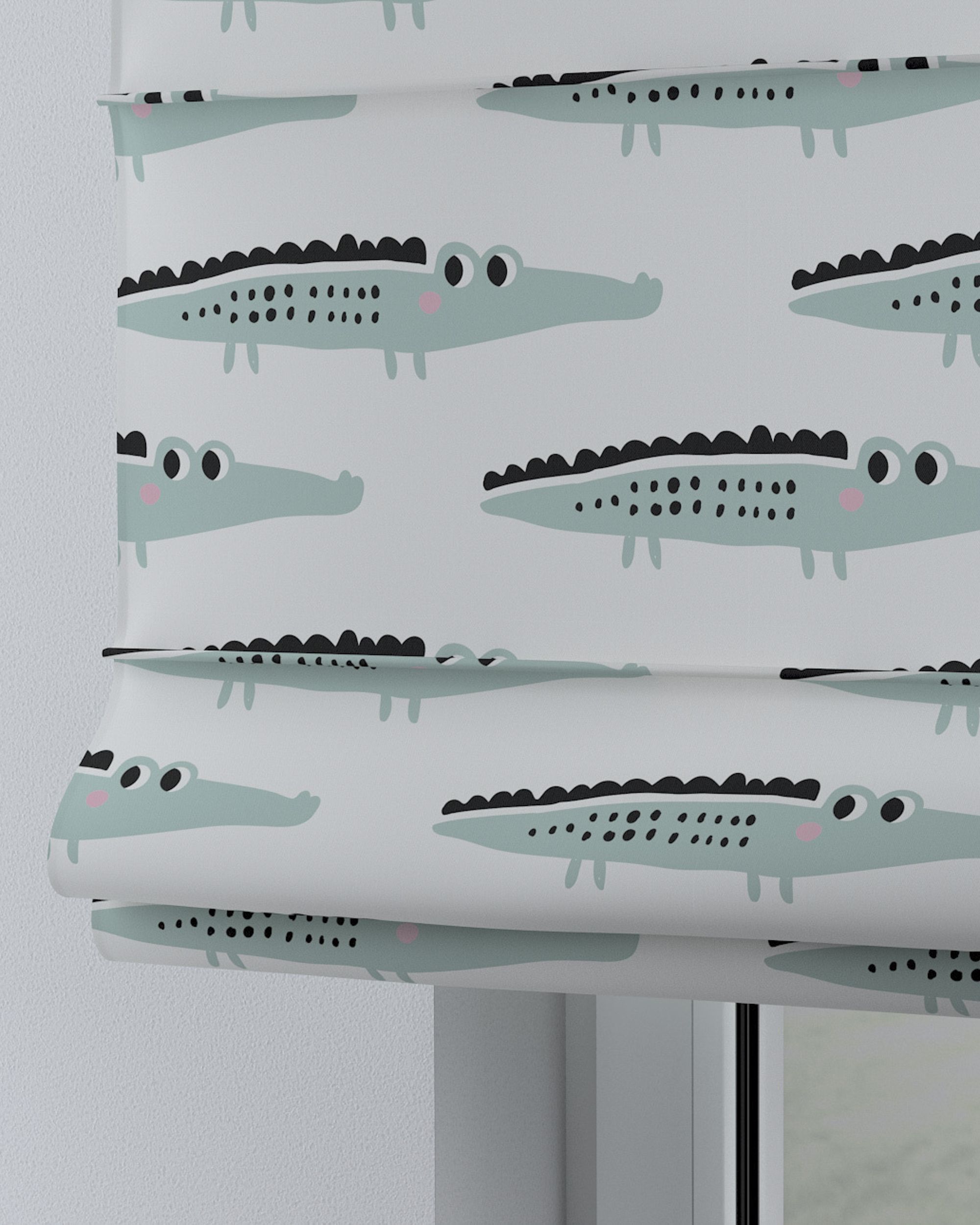 Store bateau Oli couleur vert tissu à motifs (hover)