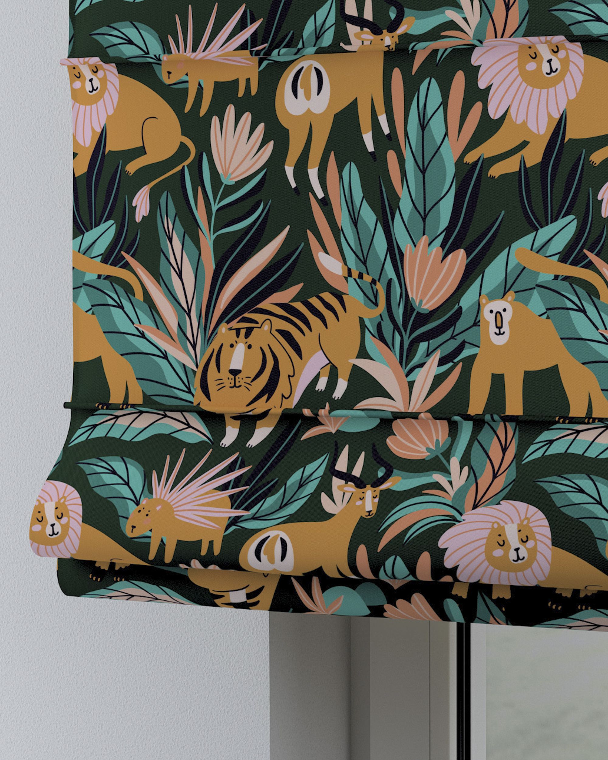 Store bateau Oli couleur orange tissu à motifs (hover)