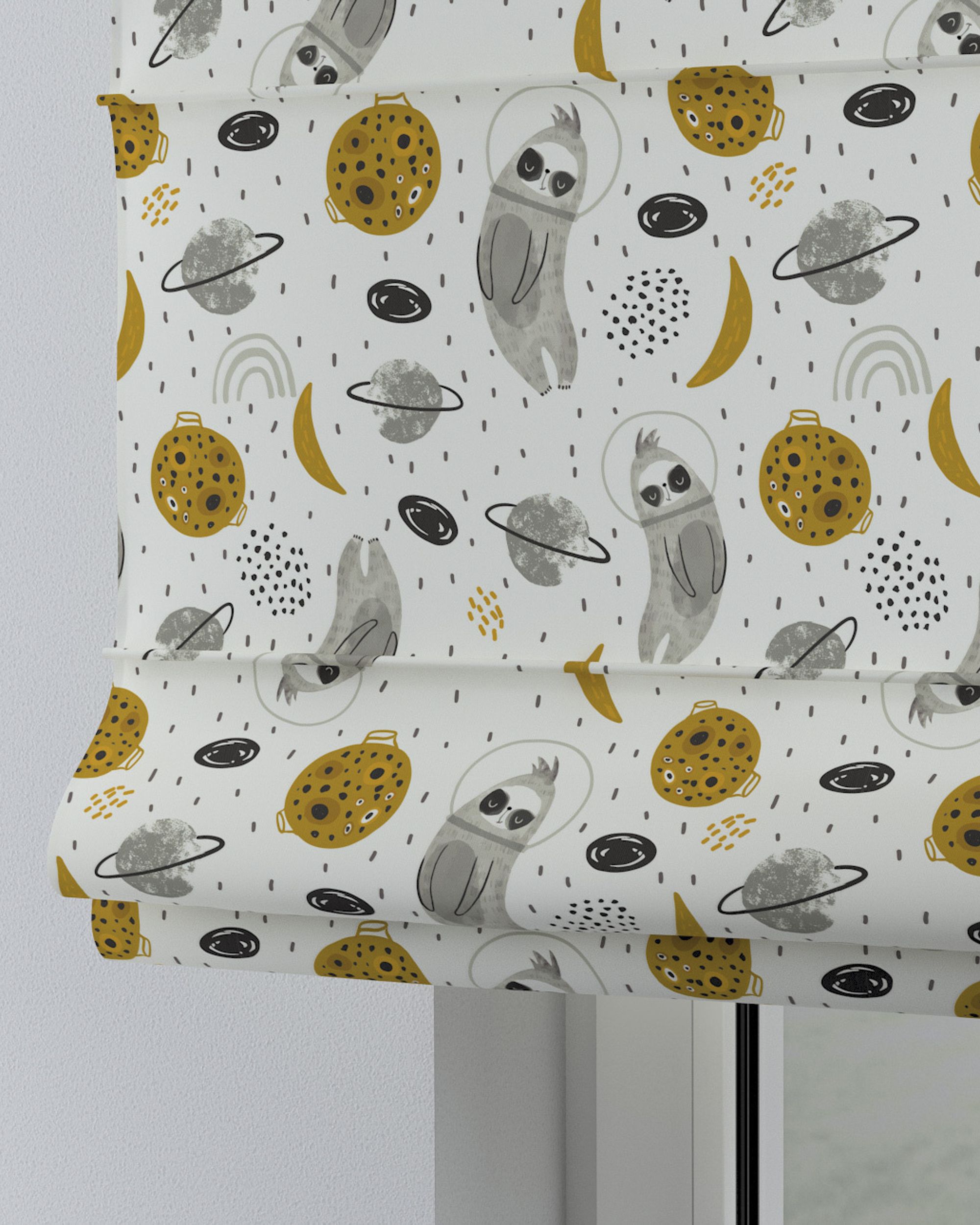 Store bateau Oli couleur blanc tissu à motifs (hover)