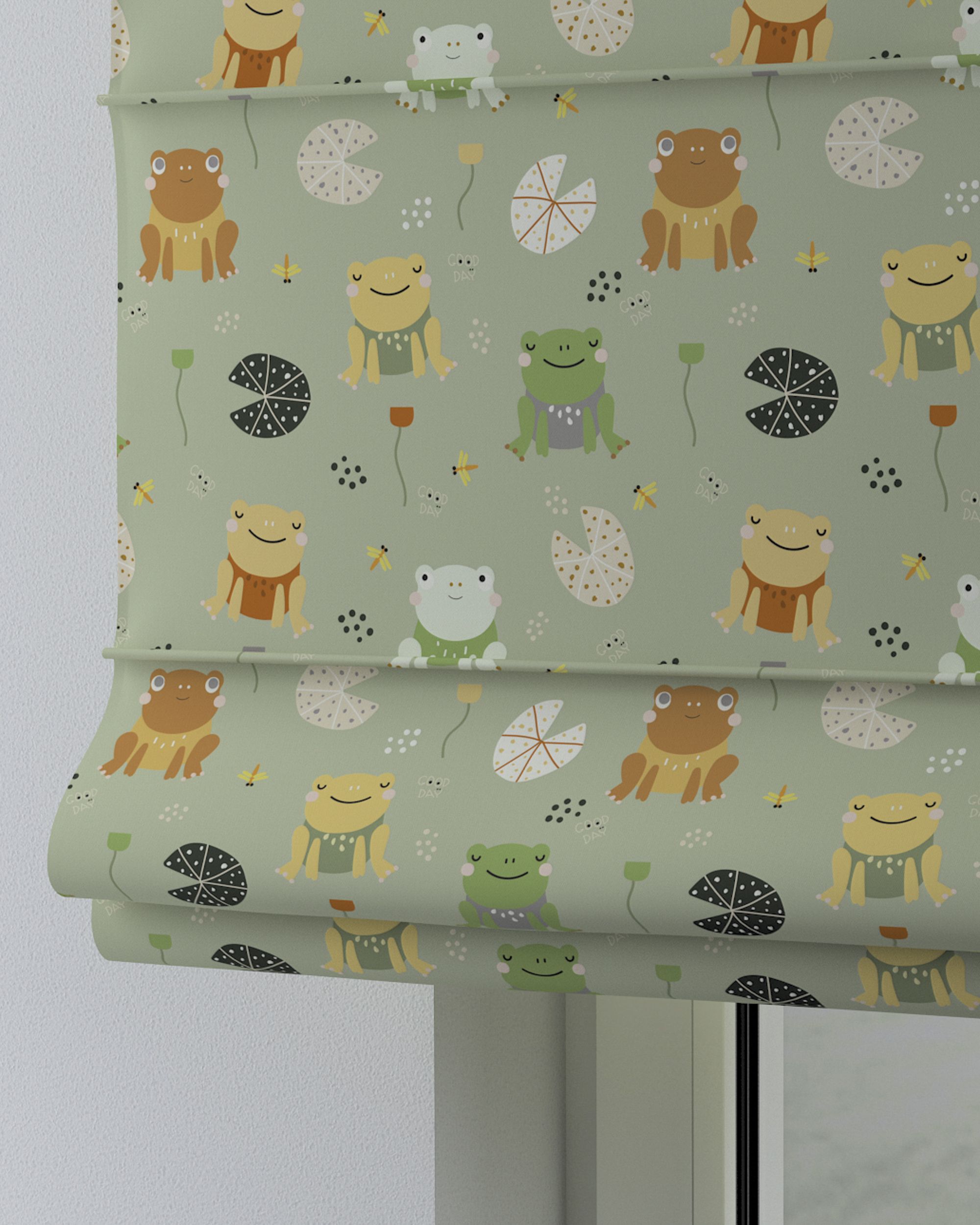 Store bateau Oli couleur vert tissu à motifs (hover)
