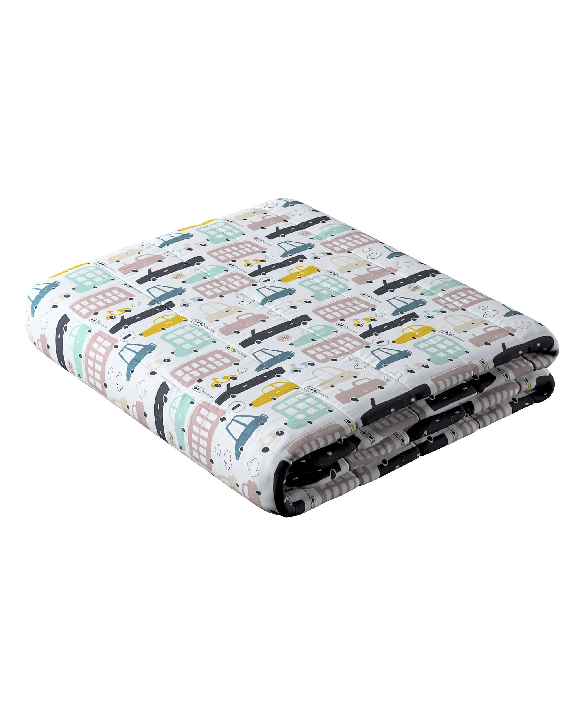 Couverture molletonnée à rayures couleur beige tissu à motifs