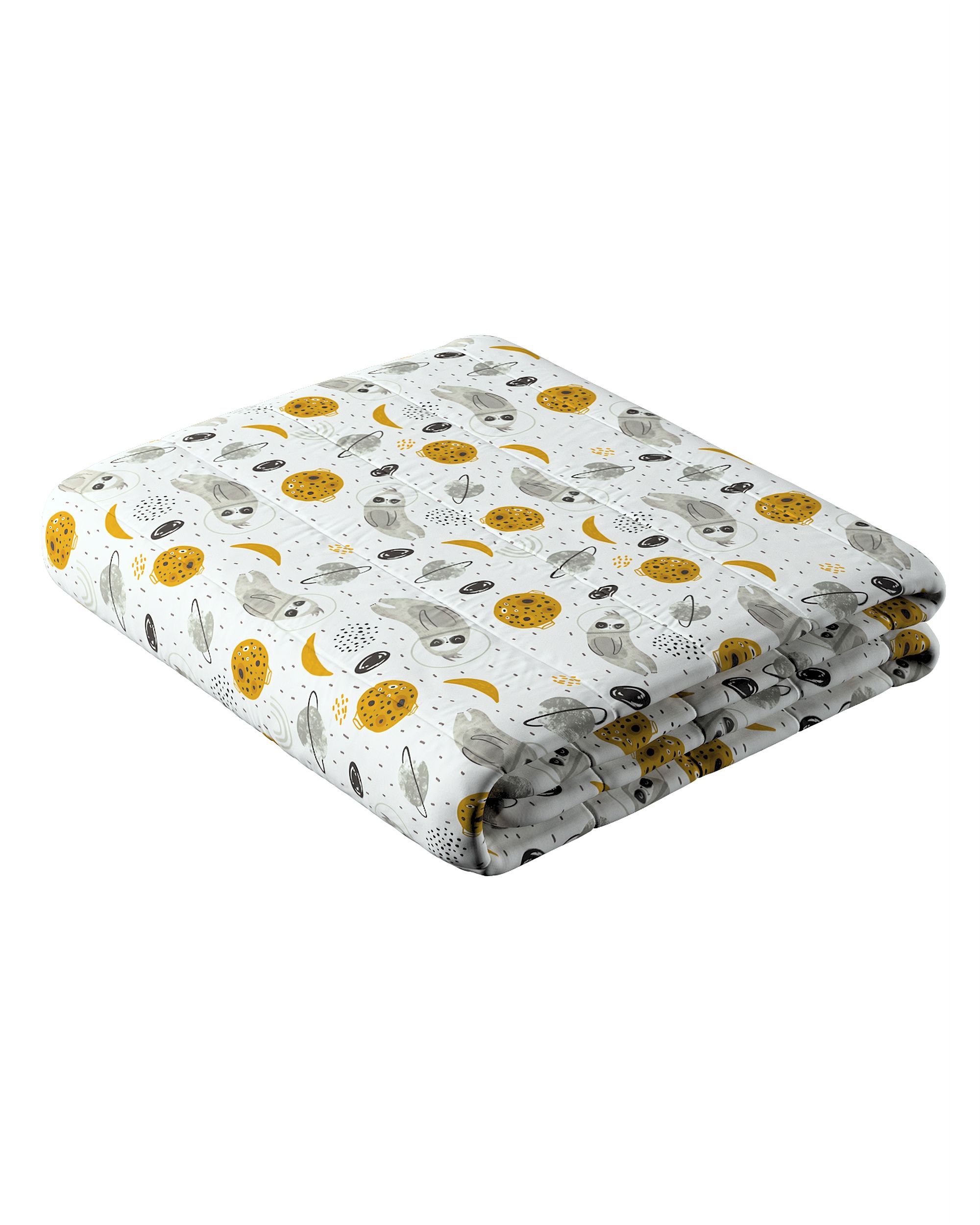 Couverture molletonnée à rayures couleur blanc tissu à motifs