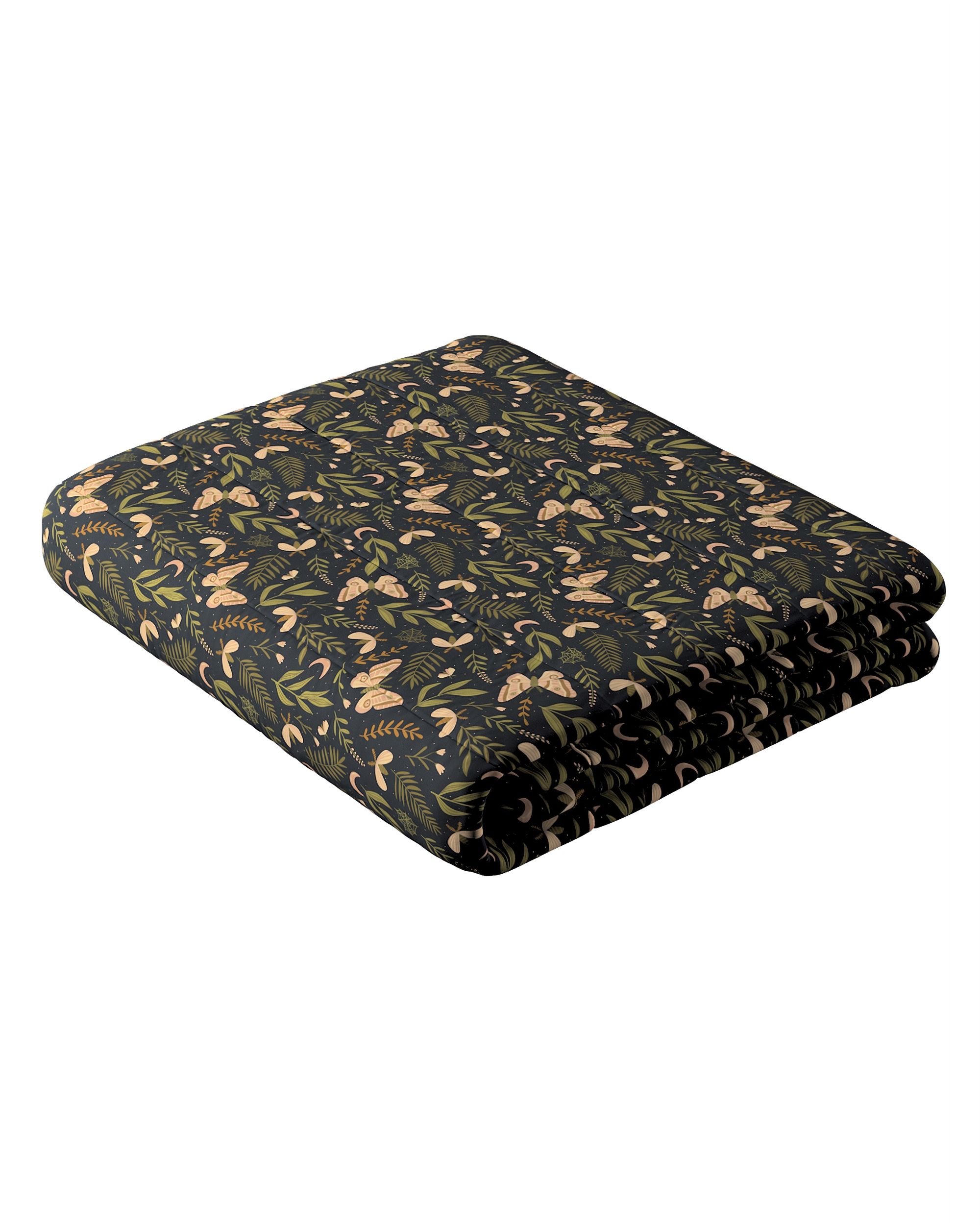 Couverture molletonnée à rayures couleur noir tissu à motifs