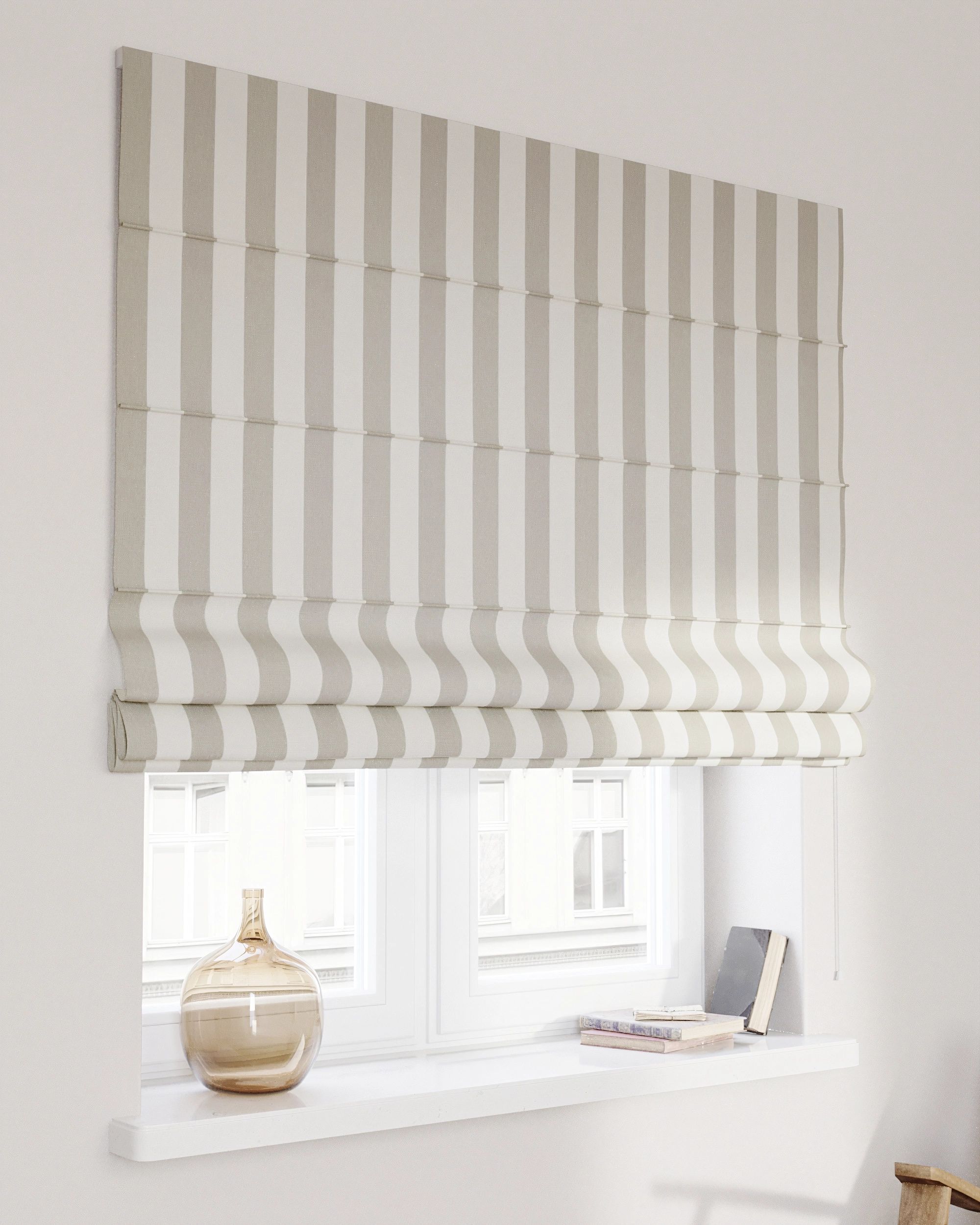 Store bateau Billie couleur beige tissu à motifs