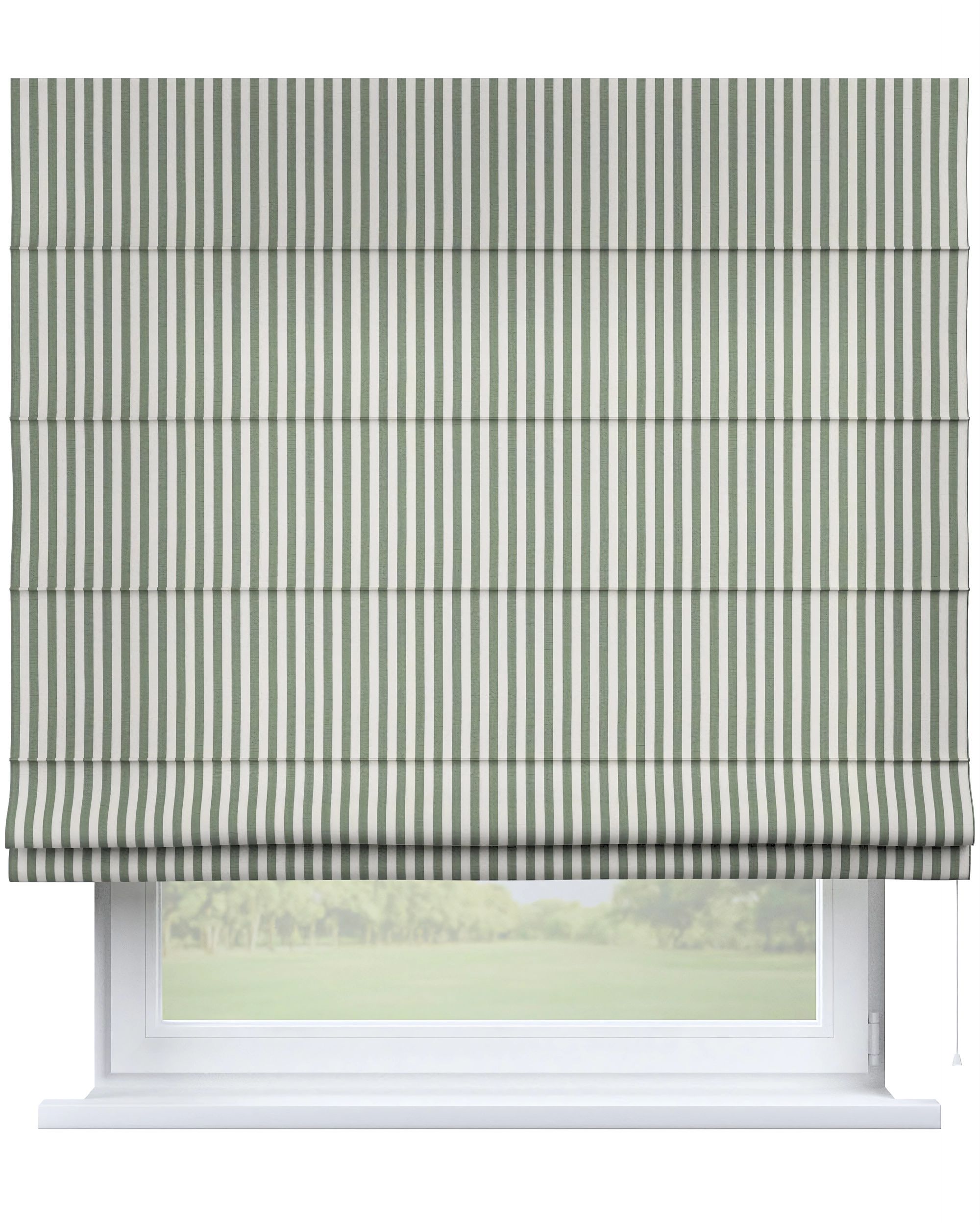 Store bateau Billie couleur vert tissu à motifs