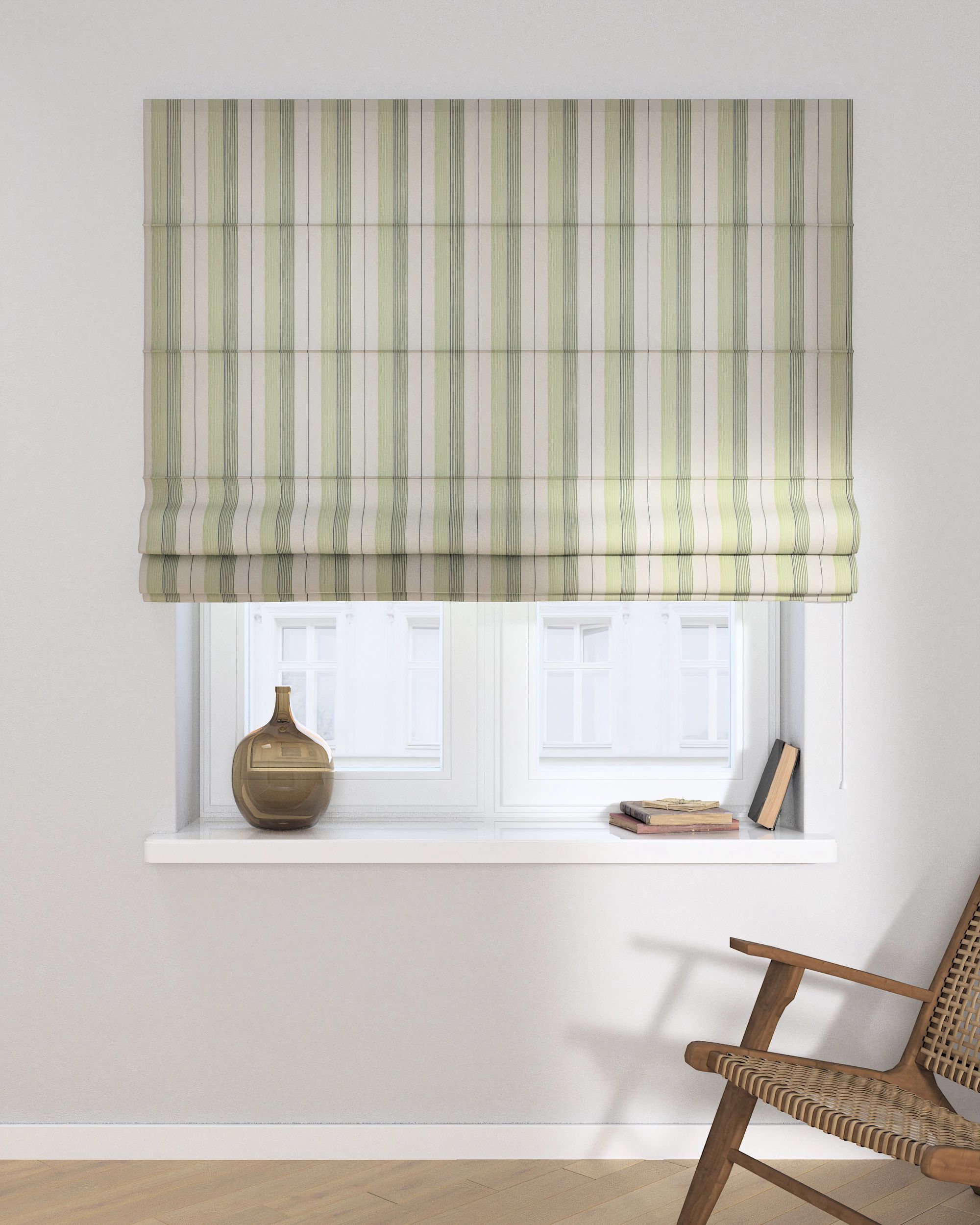 Store bateau Billie couleur vert tissu tresse, à motifs (hover)
