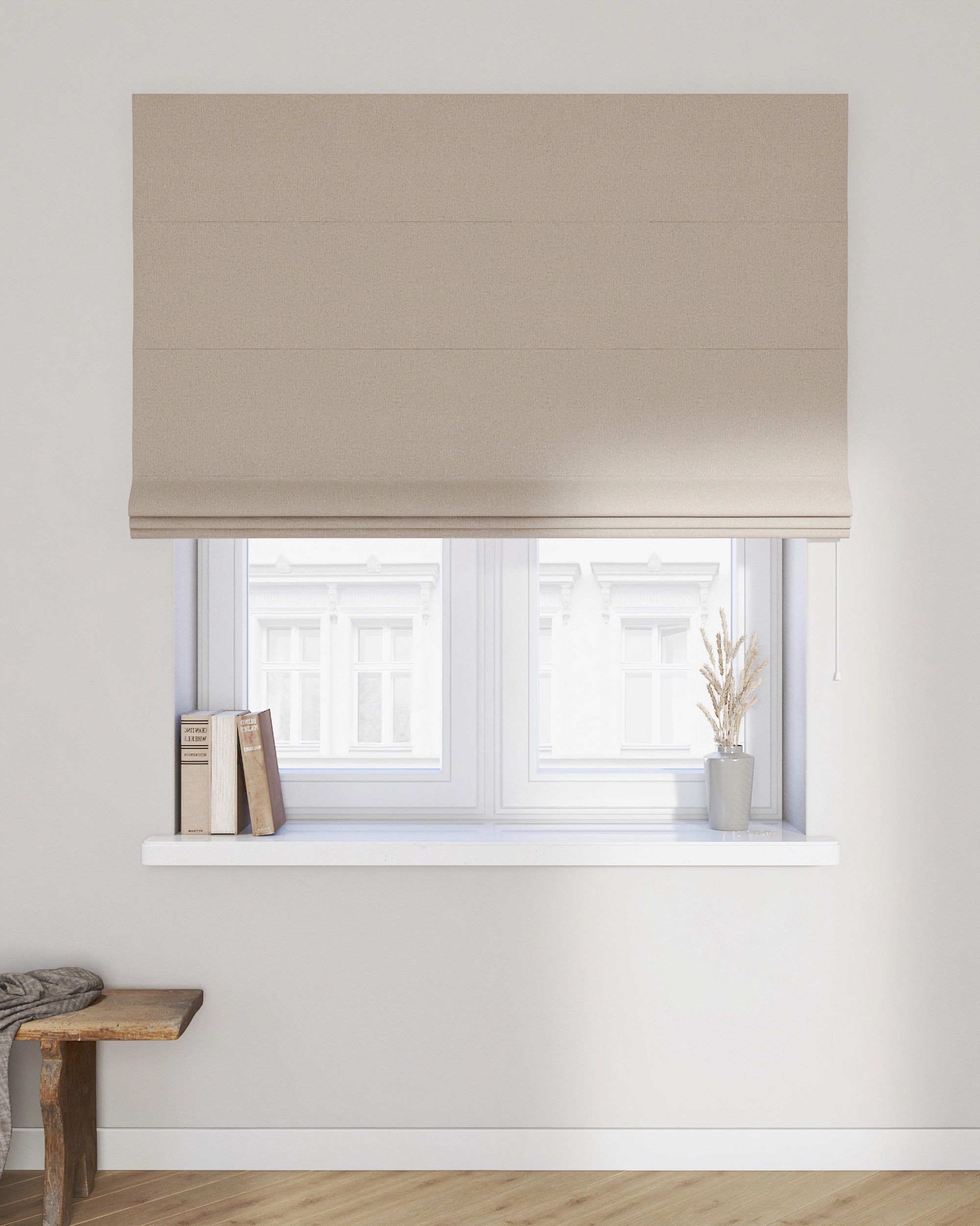 Store bateau Billie couleur beige tissu tresse, black-out (hover)