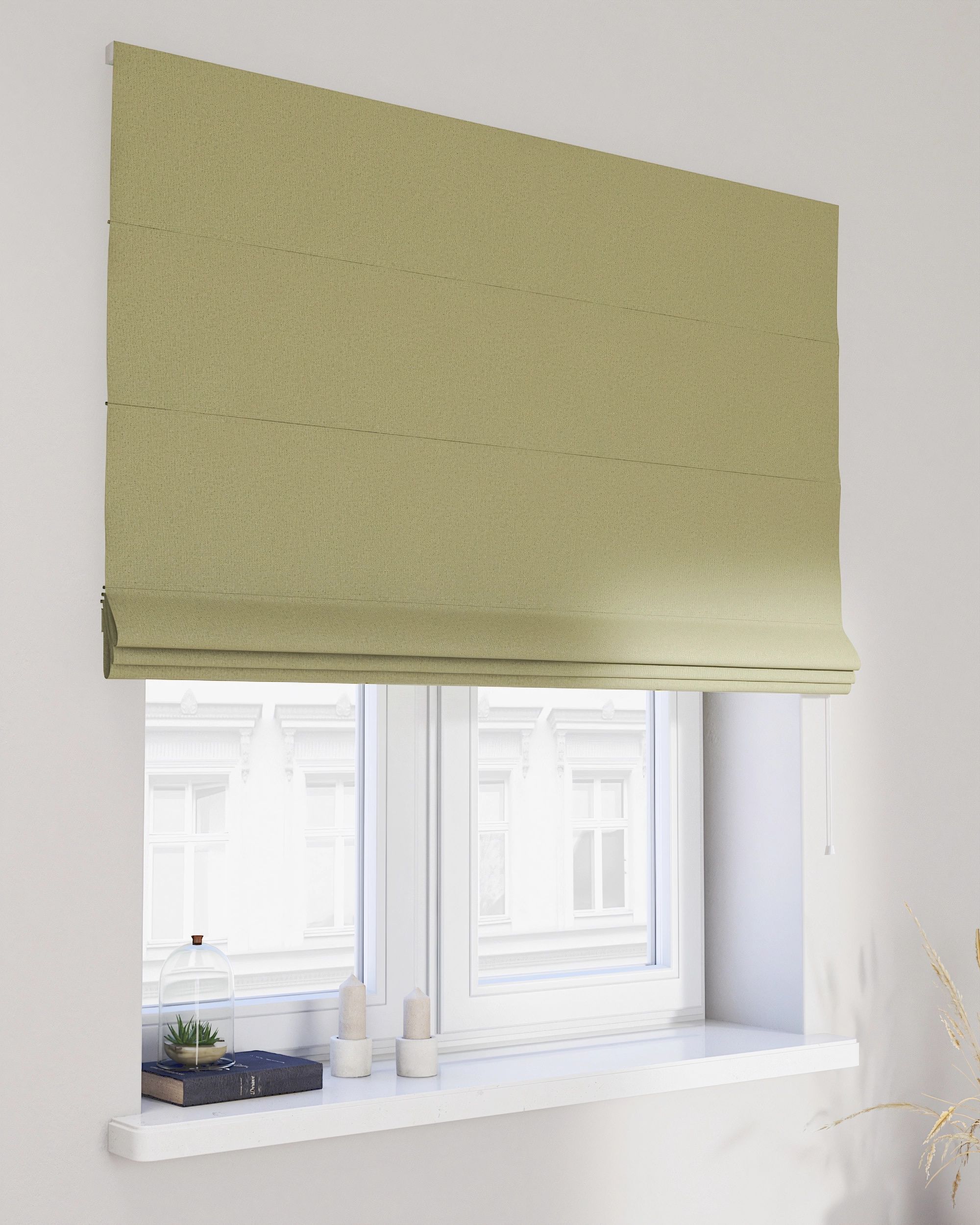 Store bateau Billie couleur vert tissu tresse, black-out