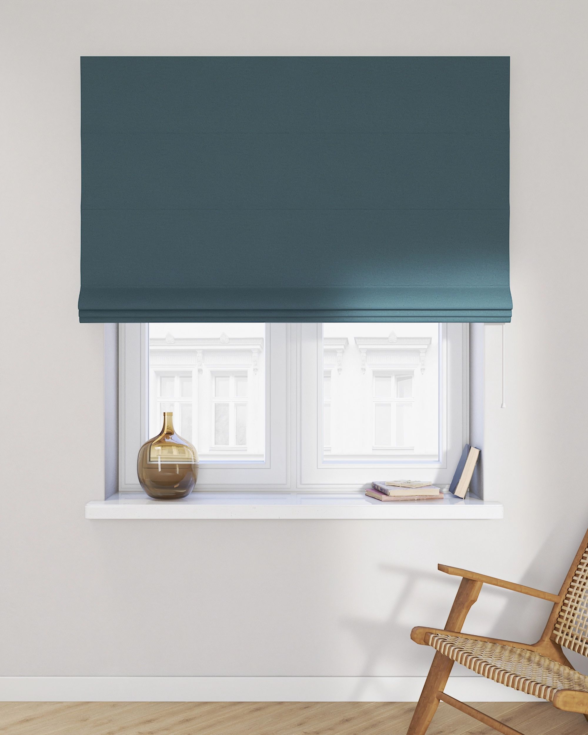 Store bateau Billie couleur bleu tissu tresse, black-out (hover)