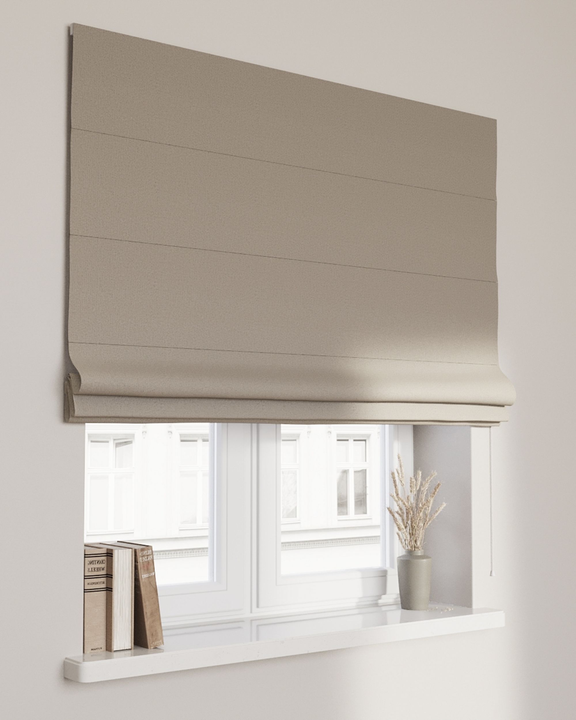 Store bateau Billie couleur beige tissu black-out