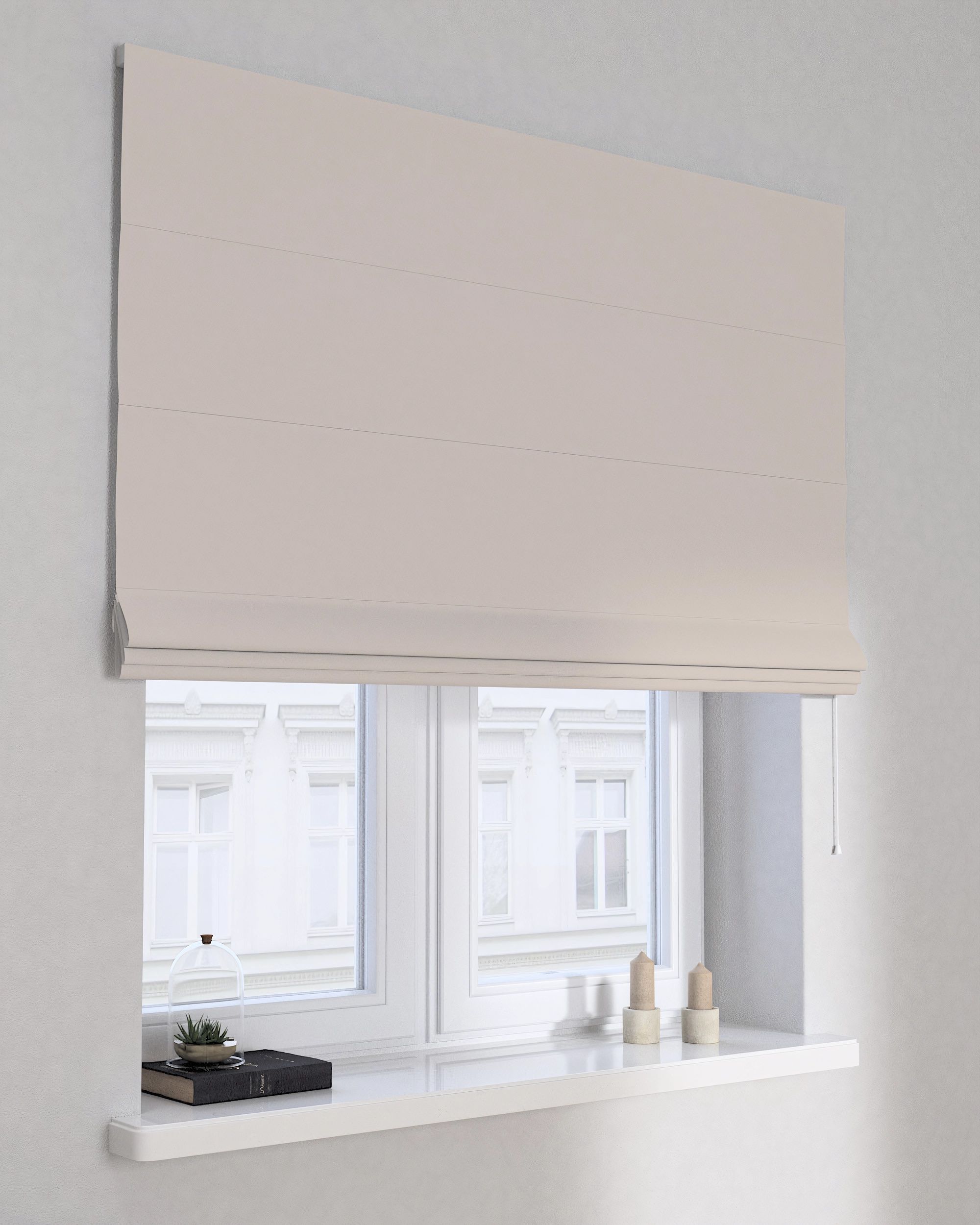 Store bateau Billie couleur beige tissu black-out