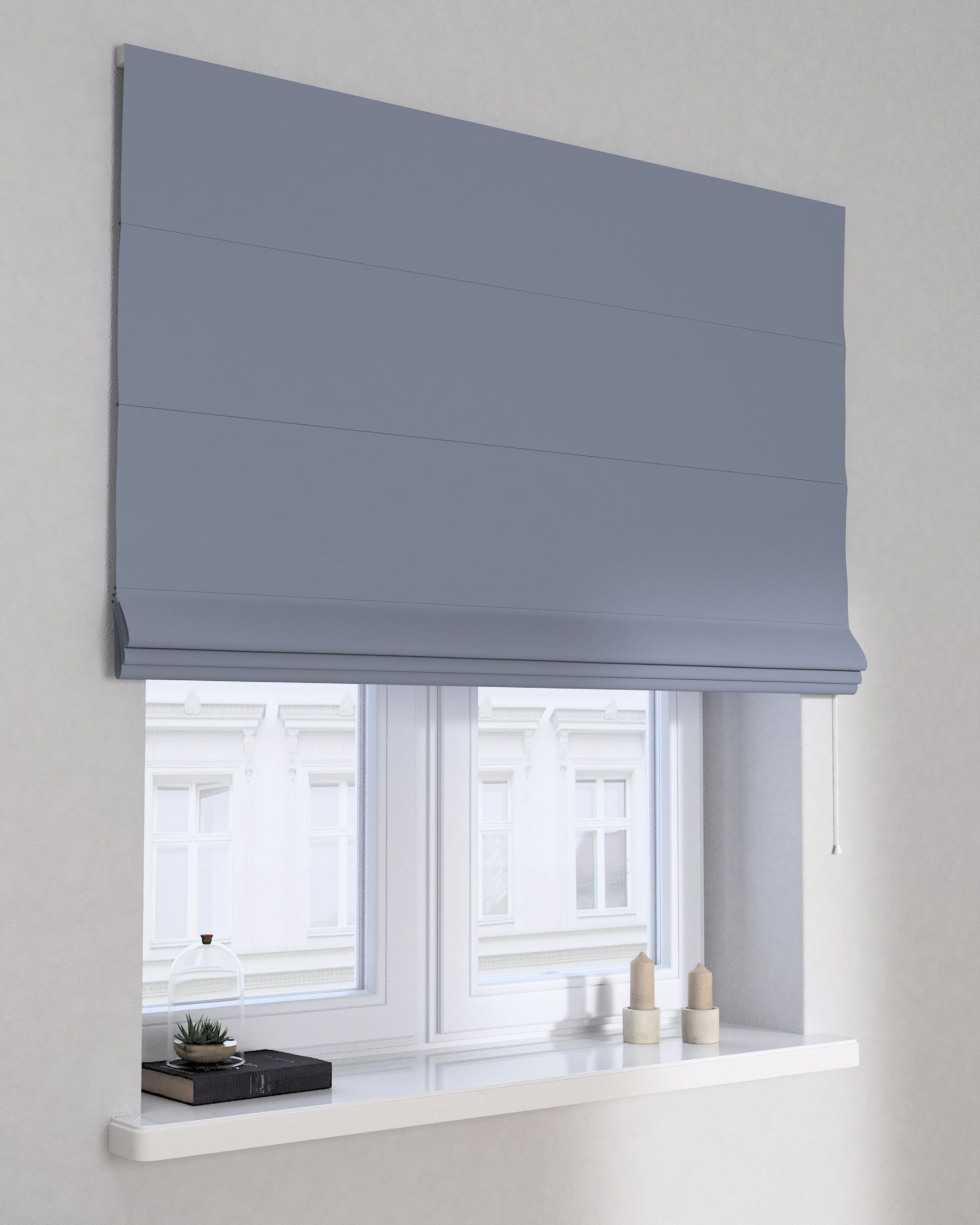 Store bateau Billie couleur gris tissu black-out