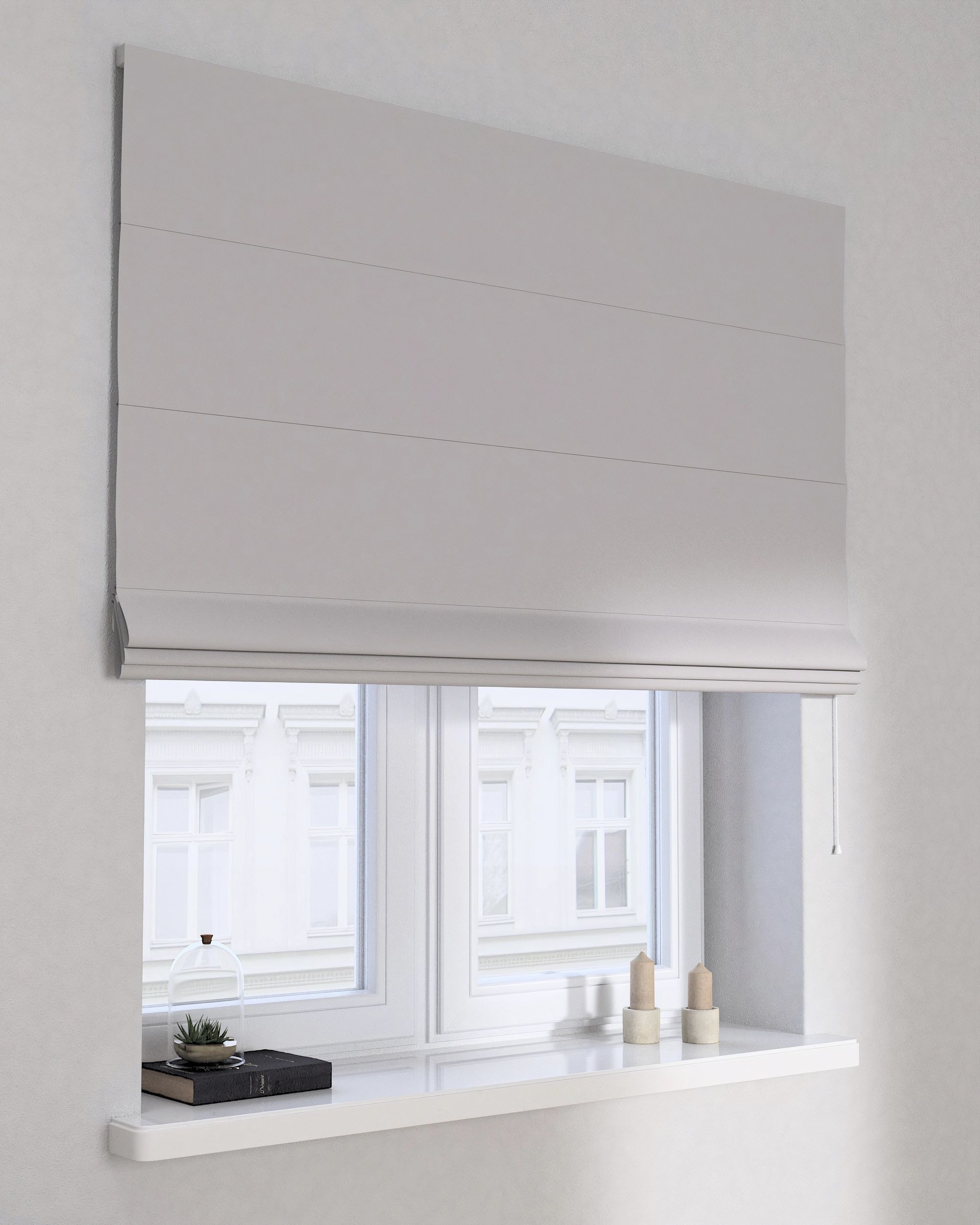 Store bateau Billie couleur gris tissu black-out