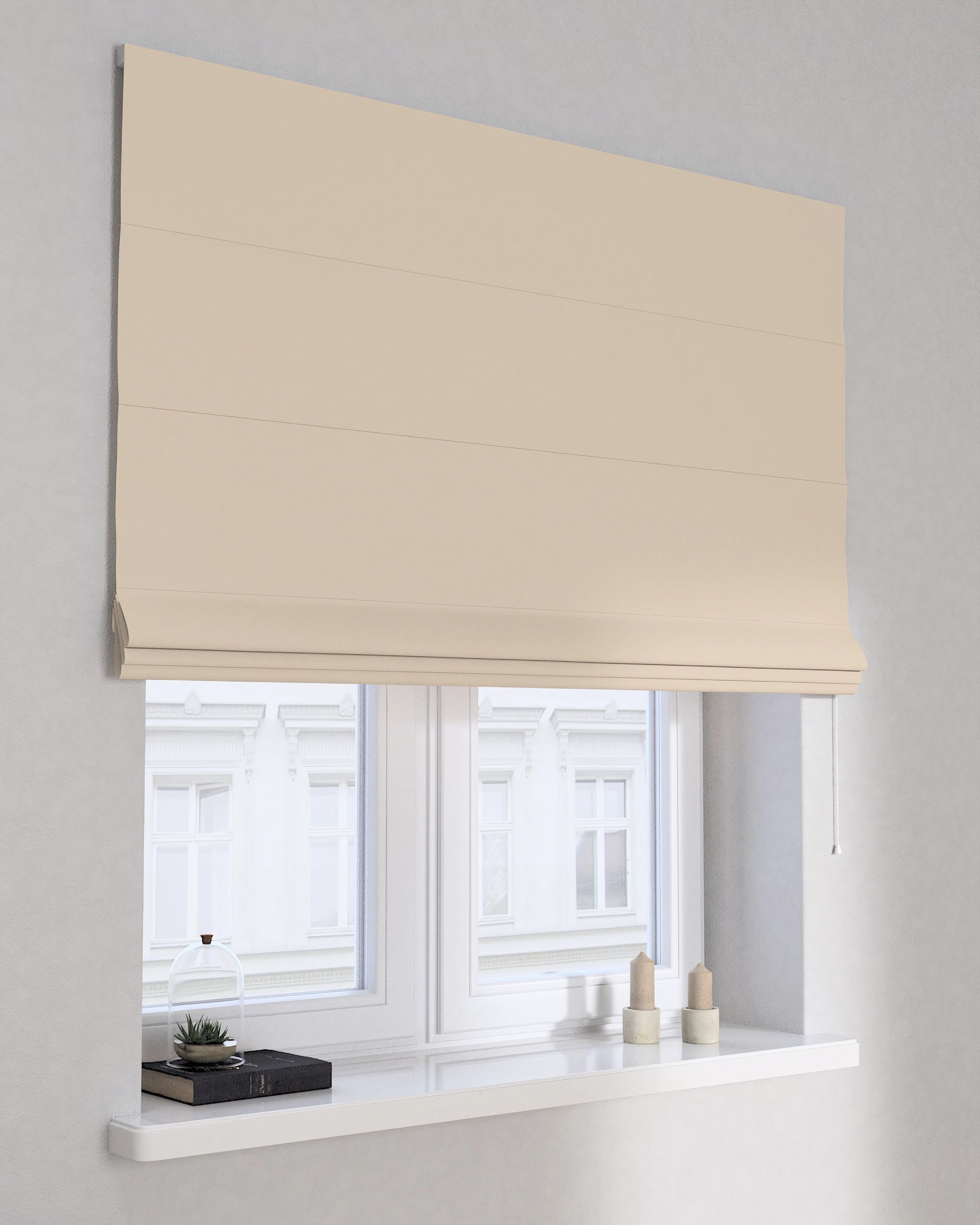 Store bateau Billie couleur beige tissu black-out