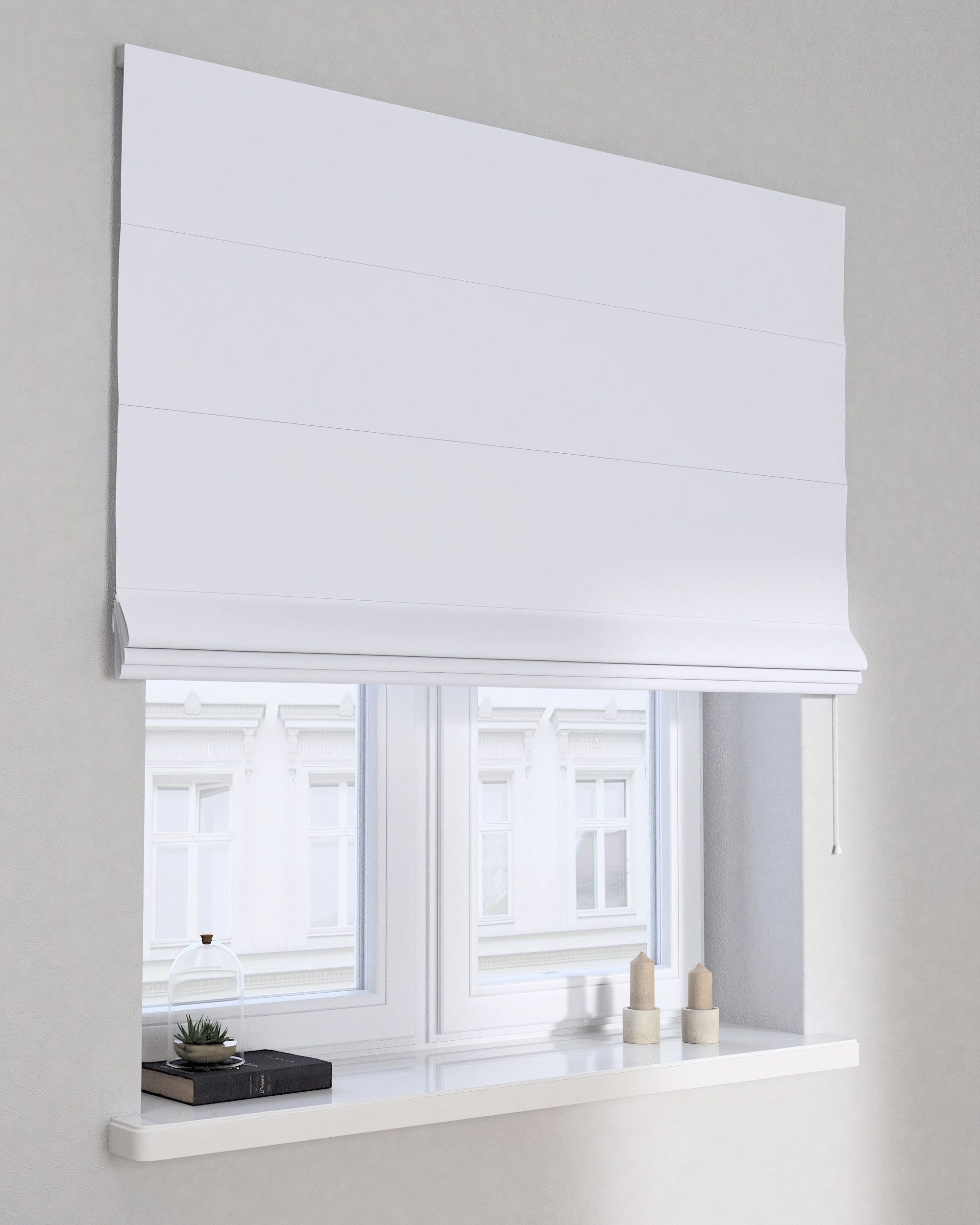 Store bateau Billie couleur blanc tissu black-out