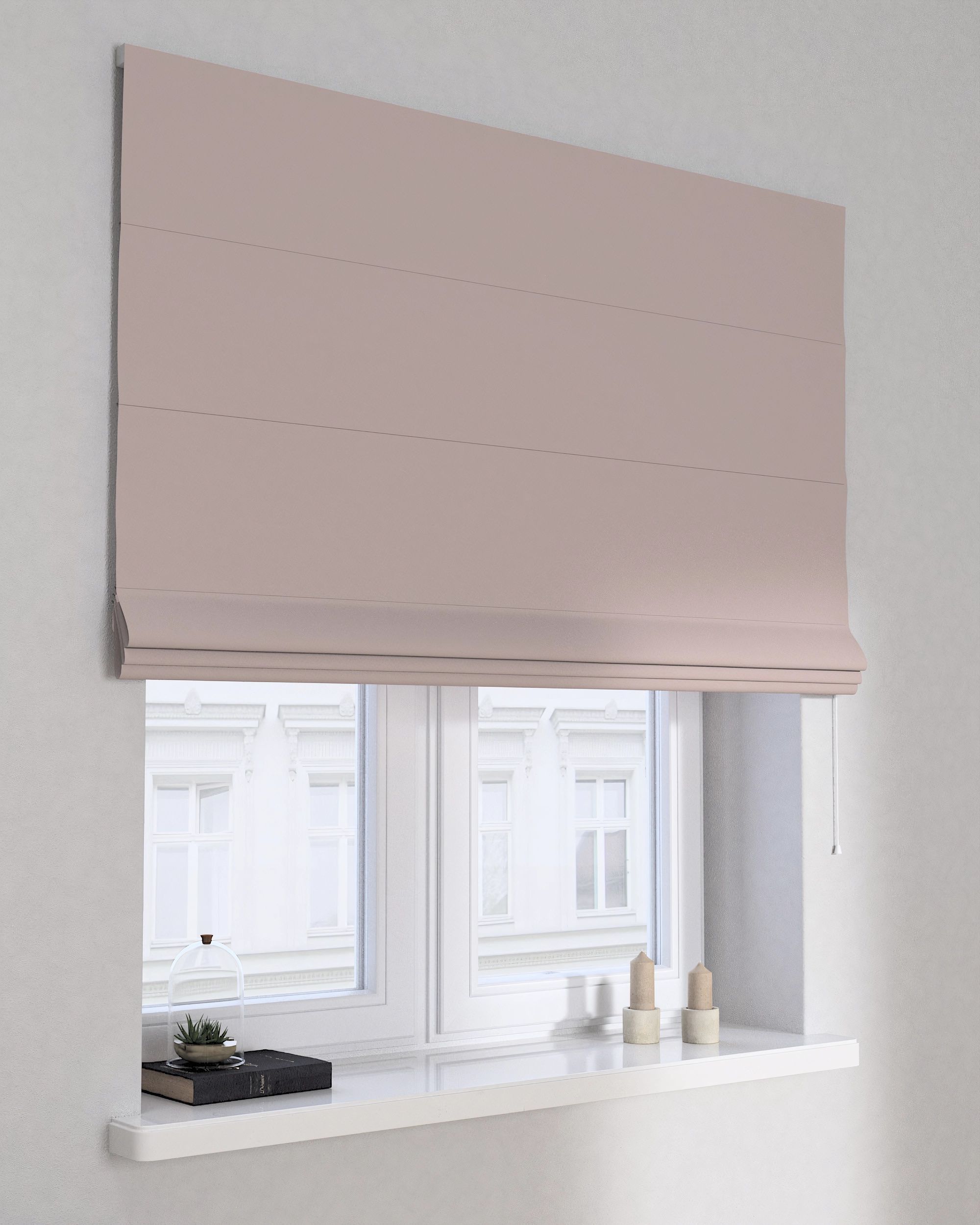 Store bateau Billie couleur beige tissu black-out