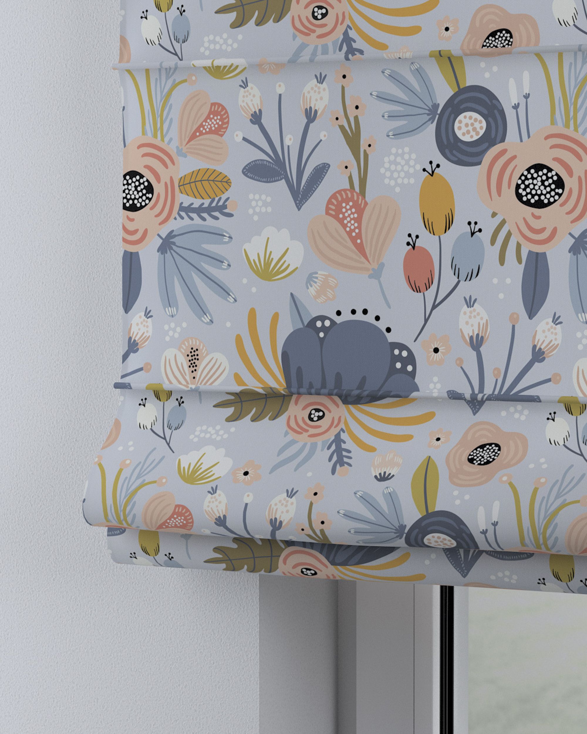 Store bateau Billie couleur bleu tissu à motifs (hover)