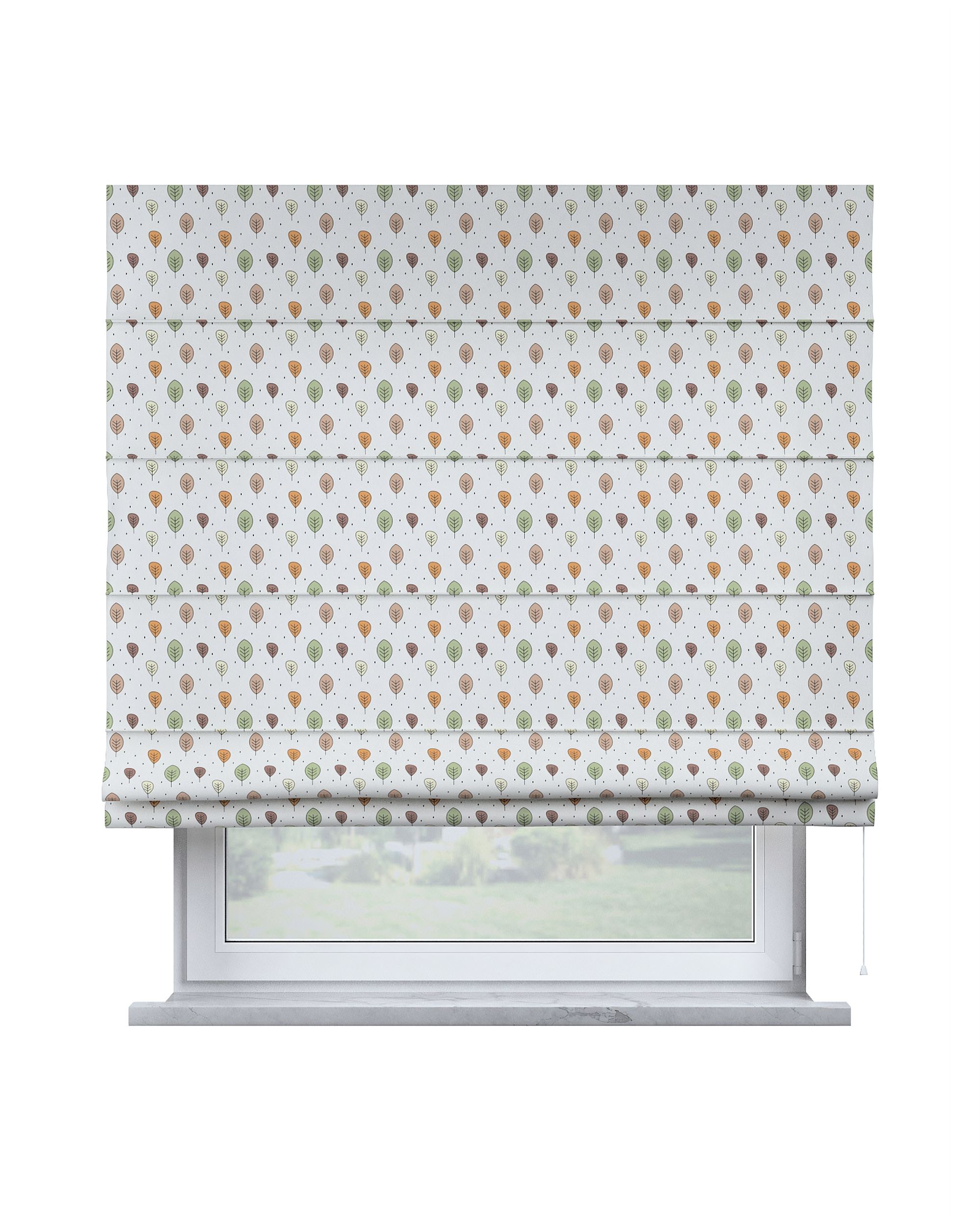 Store bateau Billie couleur marron tissu à motifs