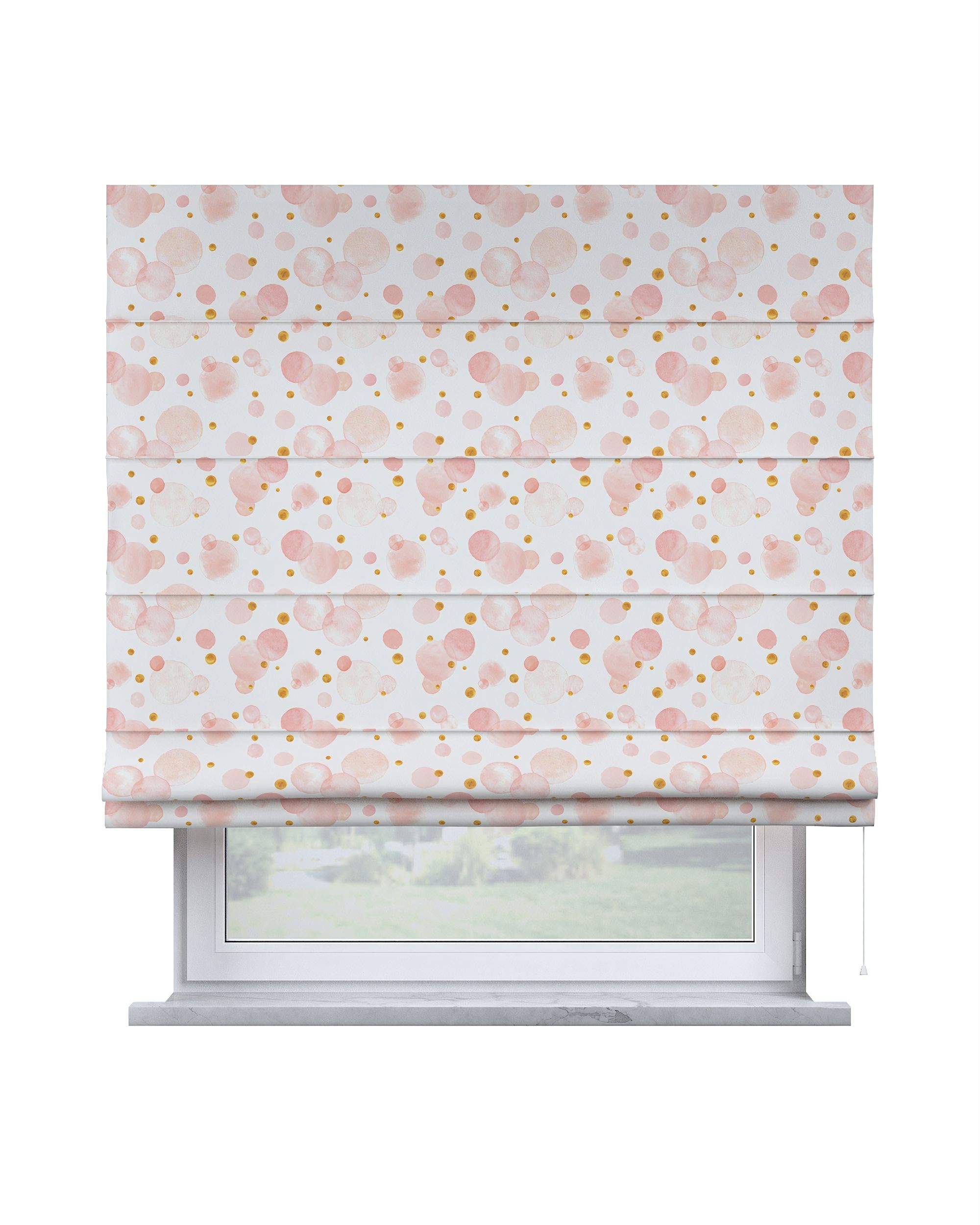 Store bateau Billie couleur rose tissu à motifs