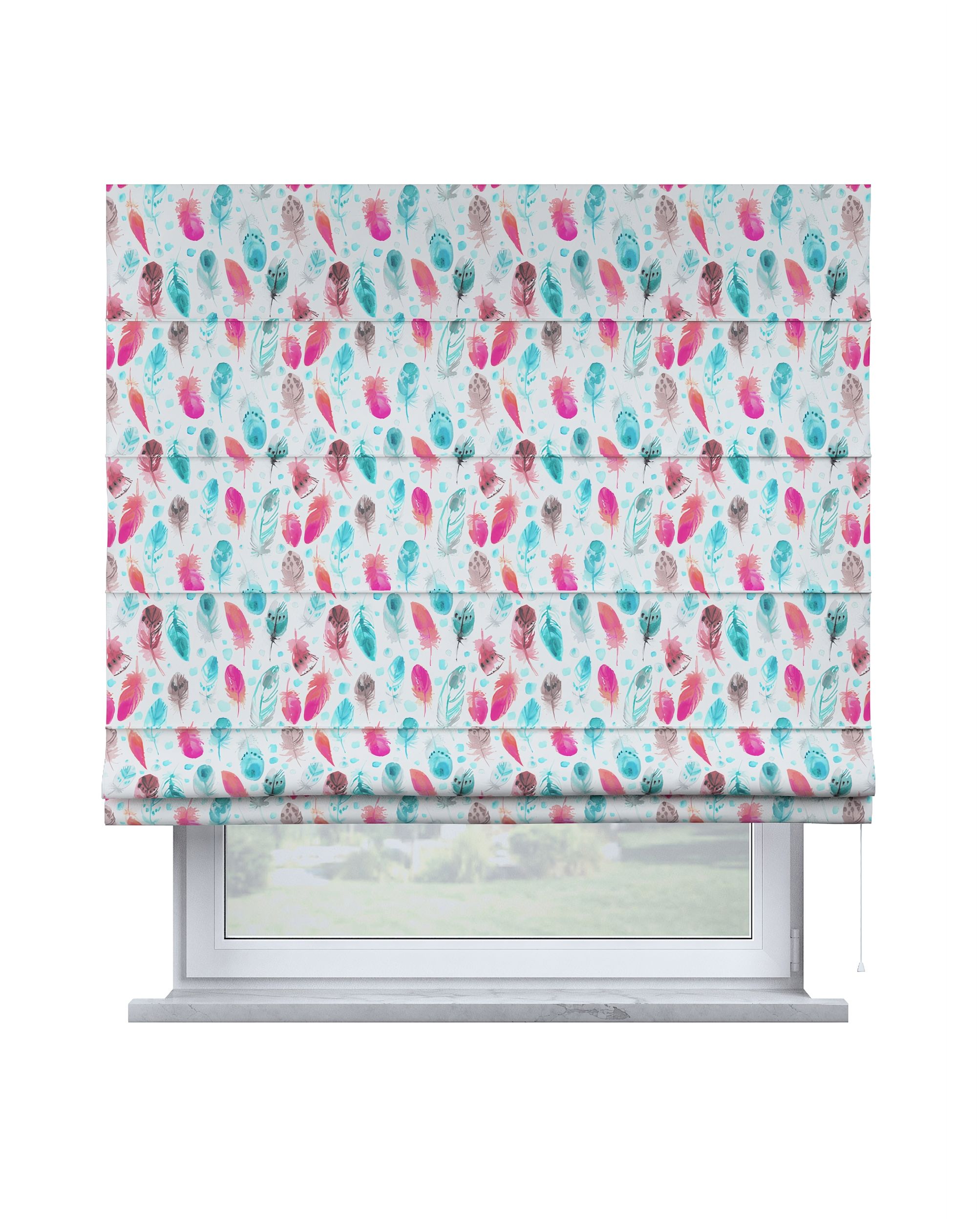 Store bateau Billie couleur bleu tissu à motifs