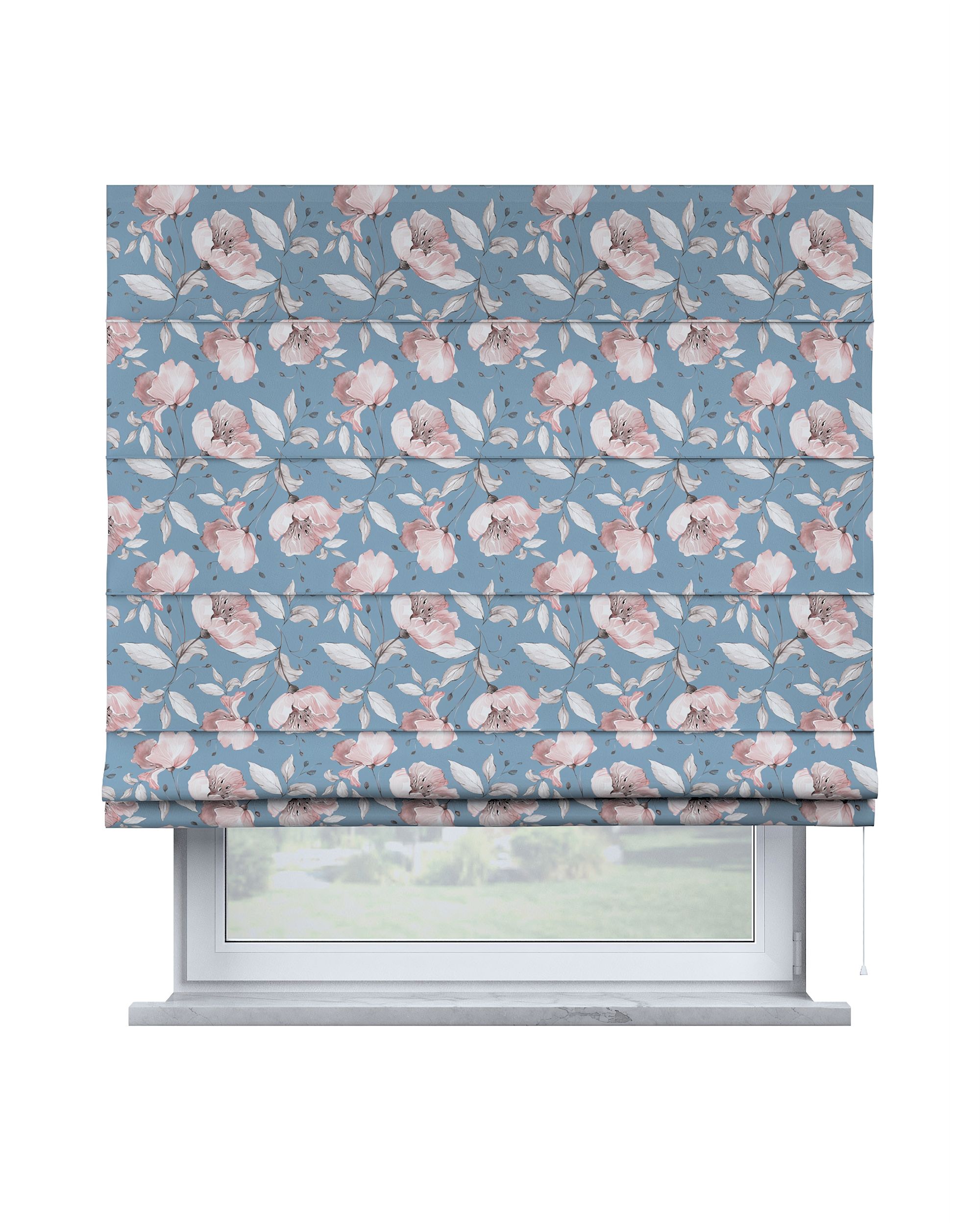 Store bateau Billie couleur bleu tissu à motifs