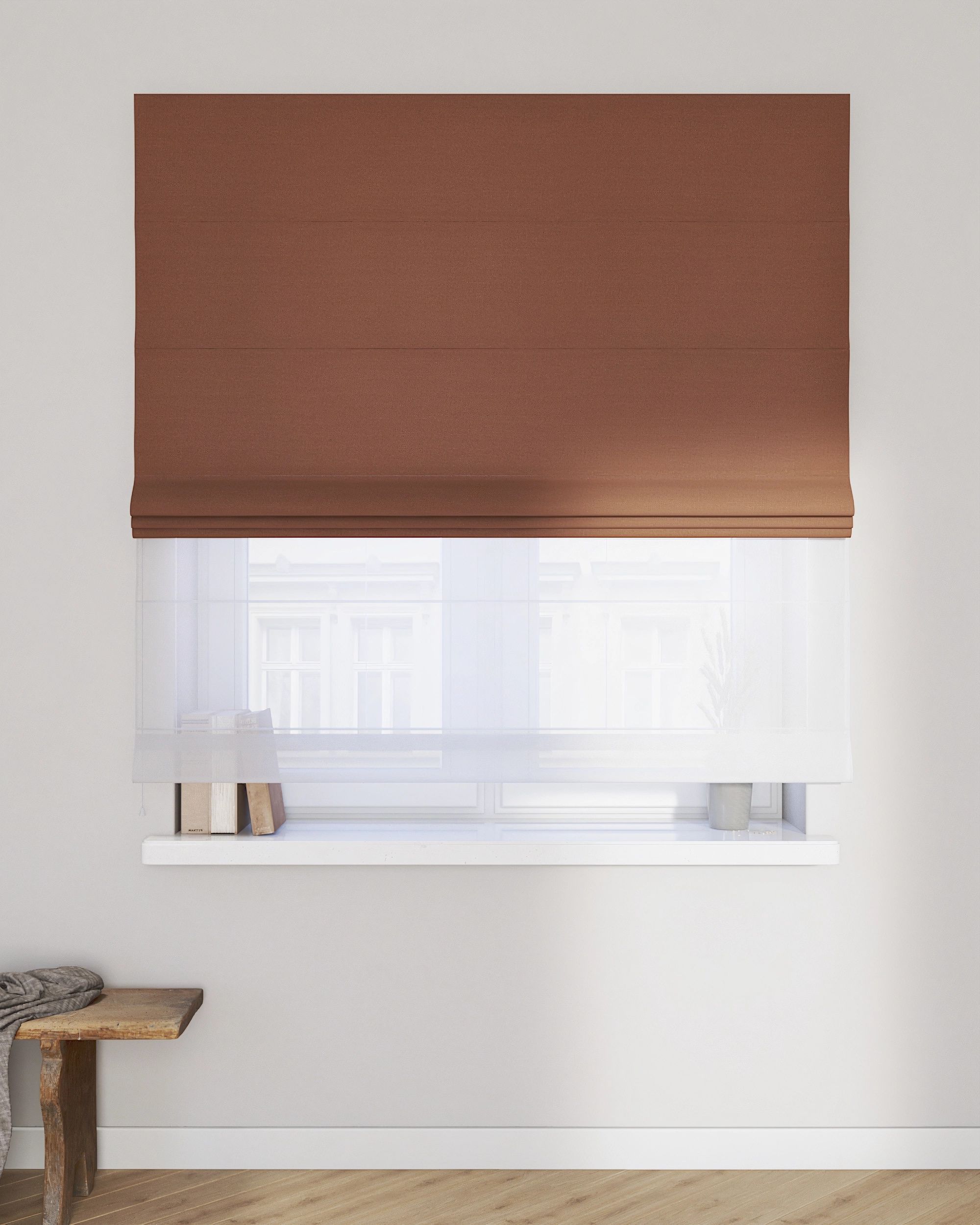 Store romain Duo couleur marron (hover)