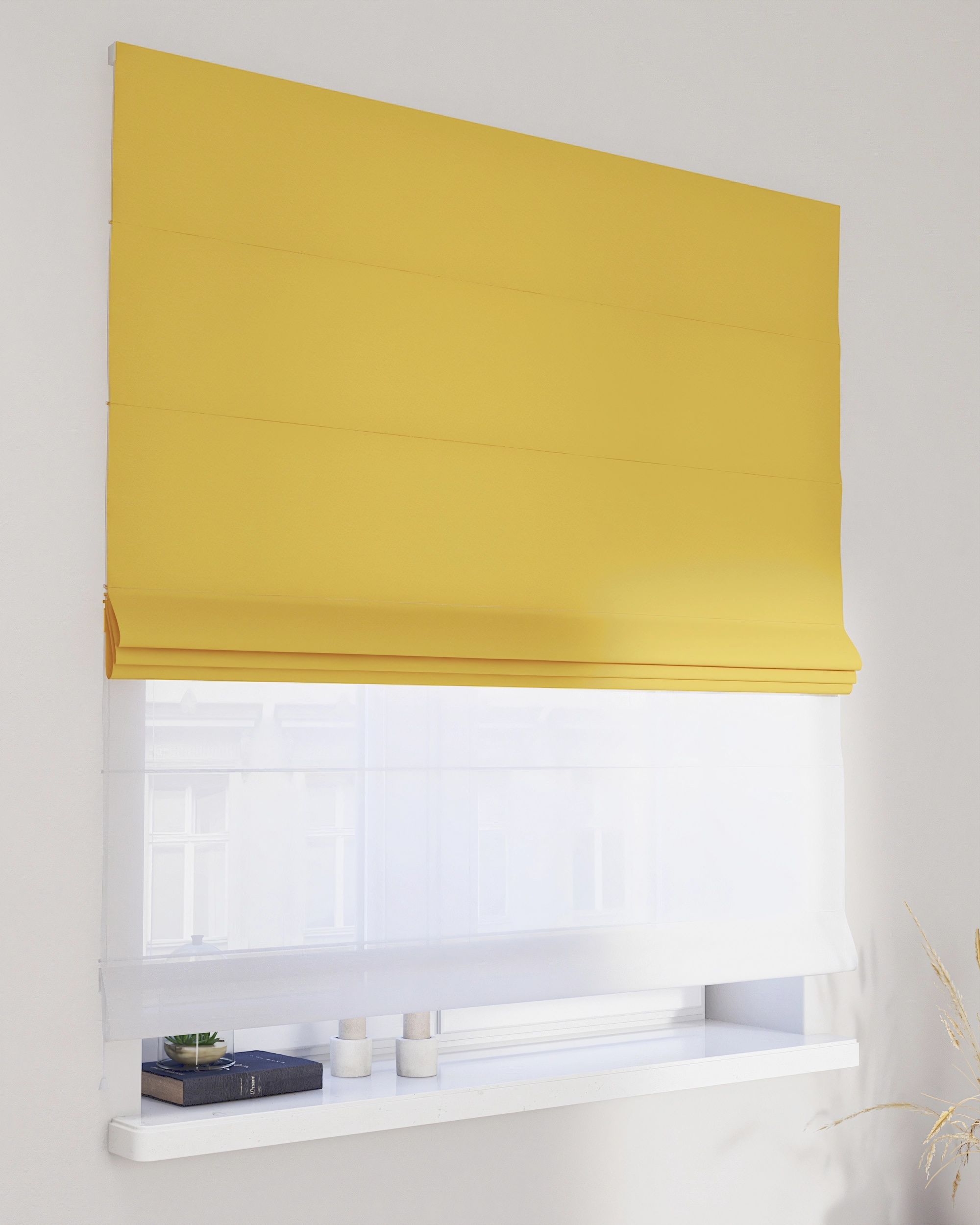 Store romain Duo couleur jaune