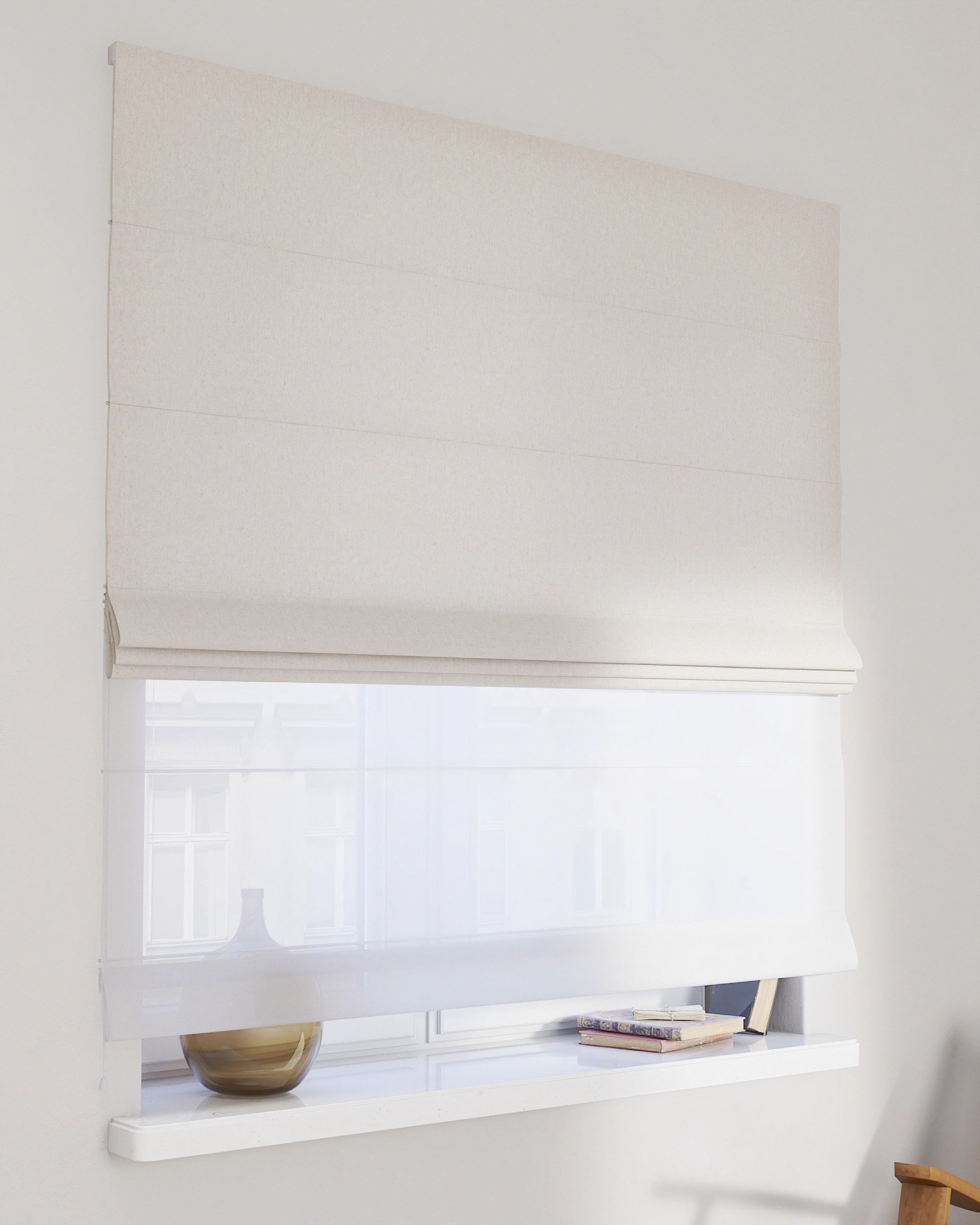 Store romain Duo couleur beige