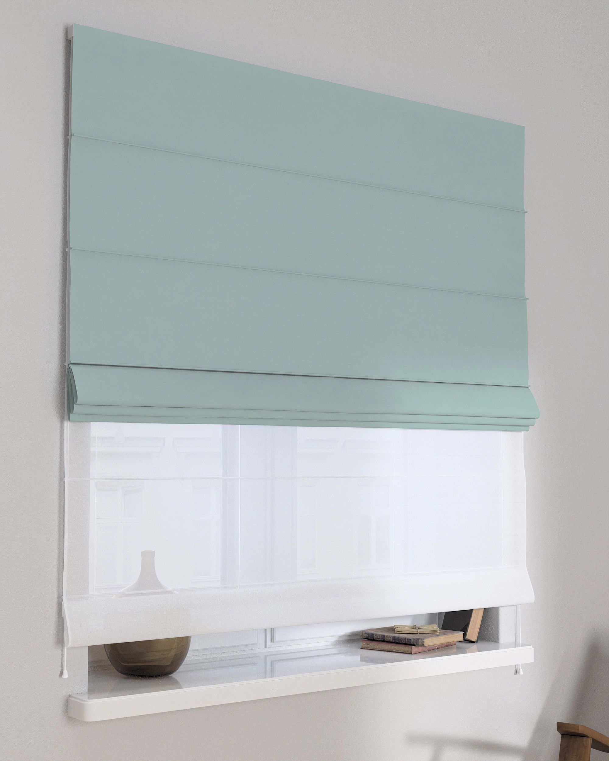 Store romain Duo couleur bleu