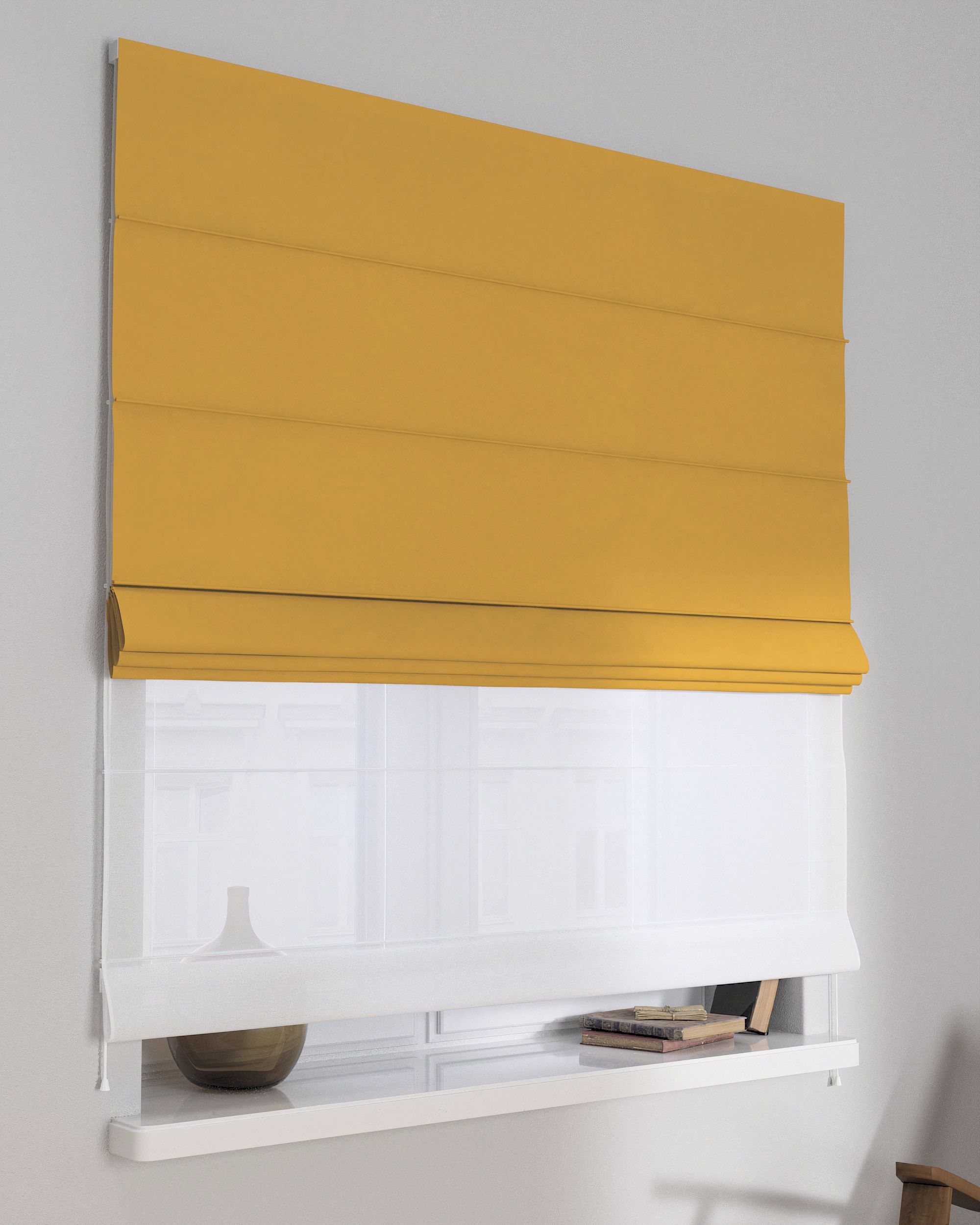 Store romain Duo couleur jaune