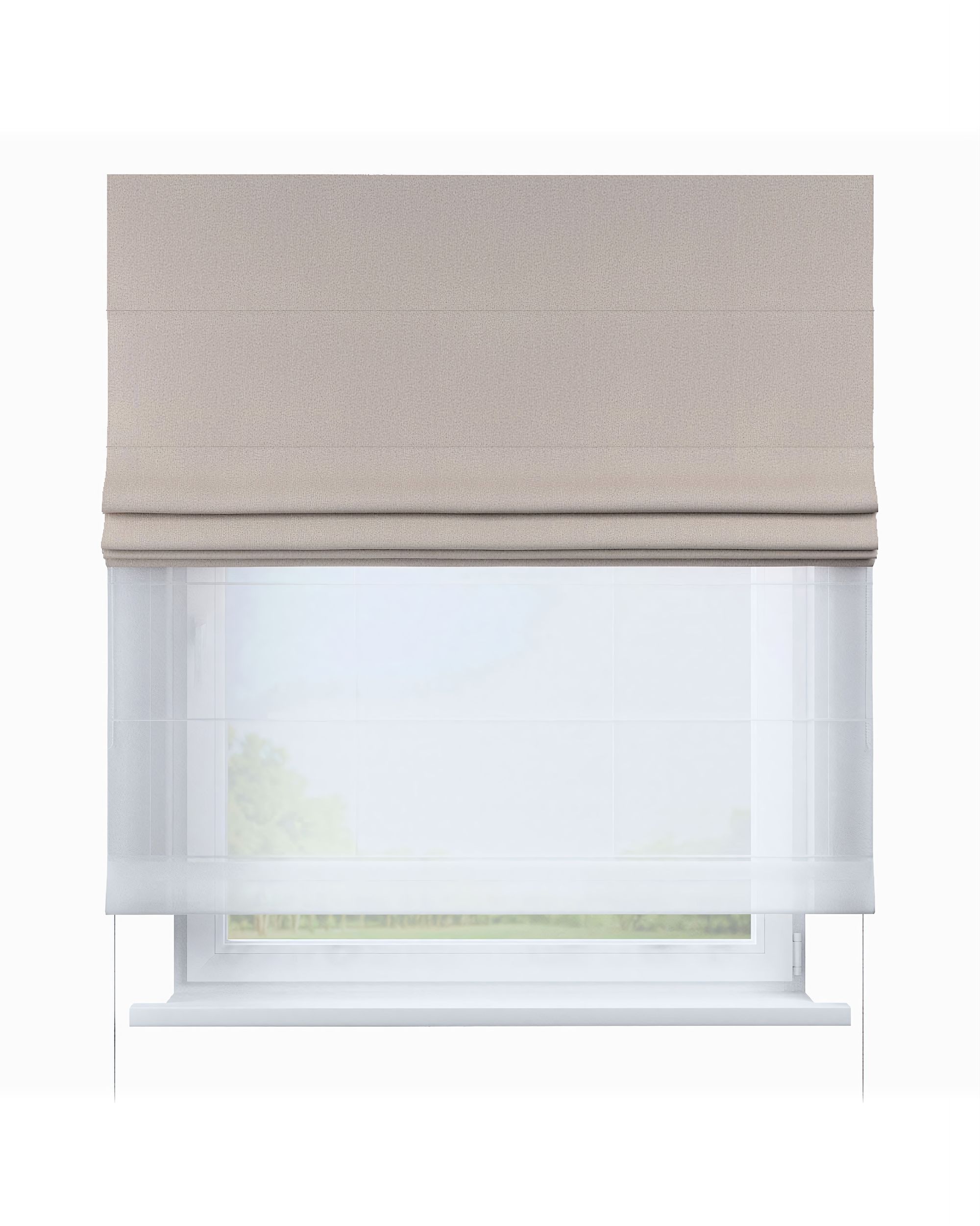 Store romain Duo couleur beige tissu black-out