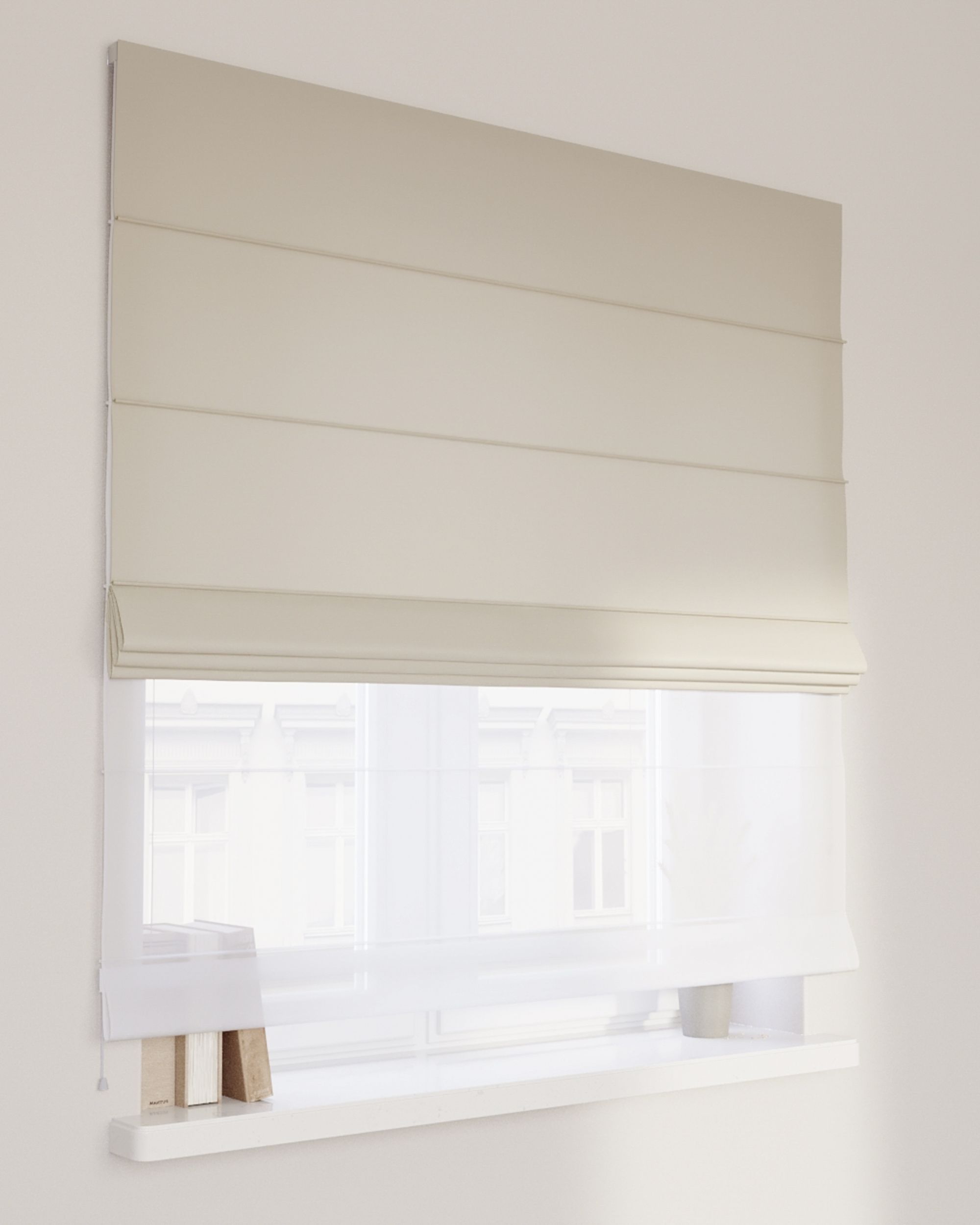 Store romain Duo couleur beige