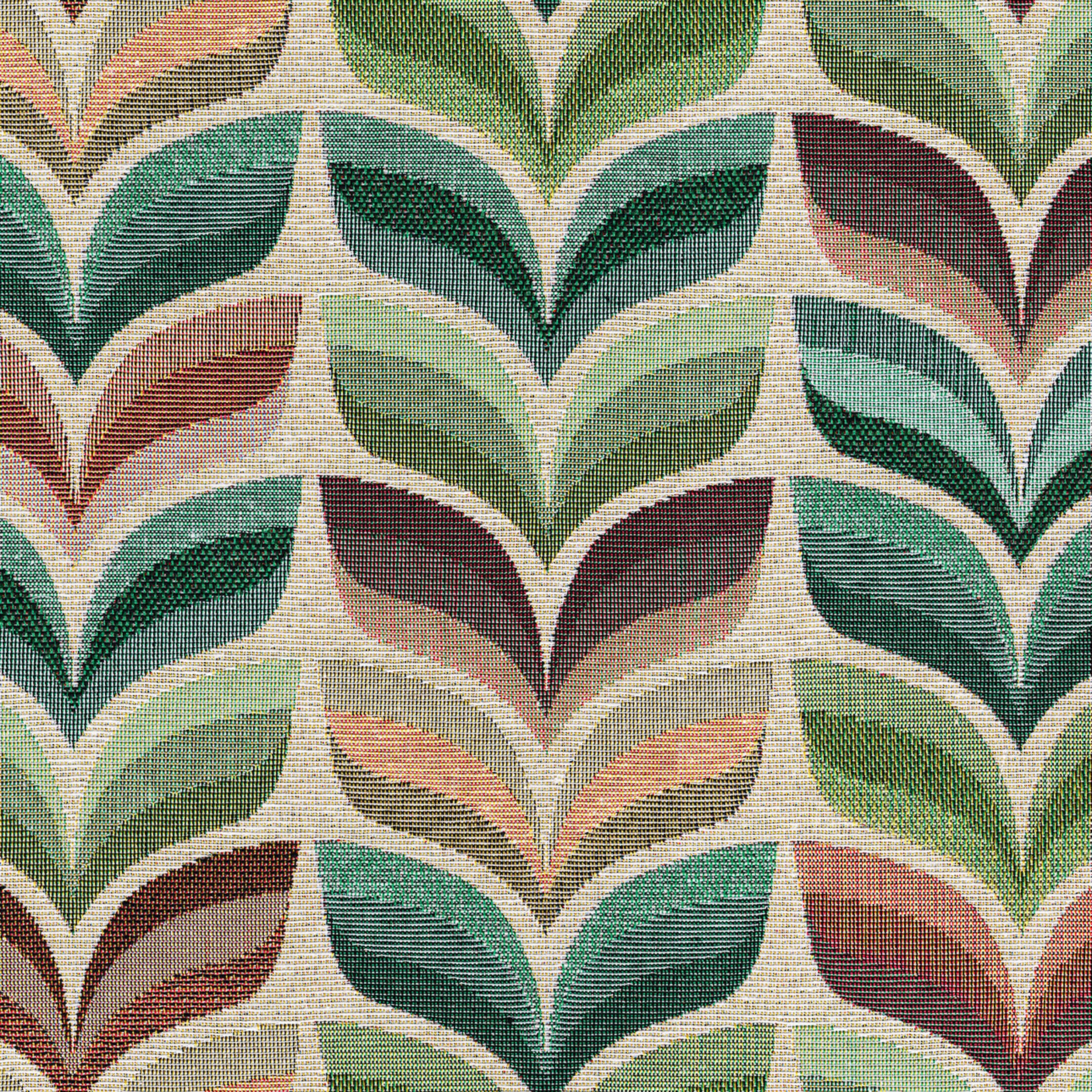 144-17 motif végétal vert et beige
