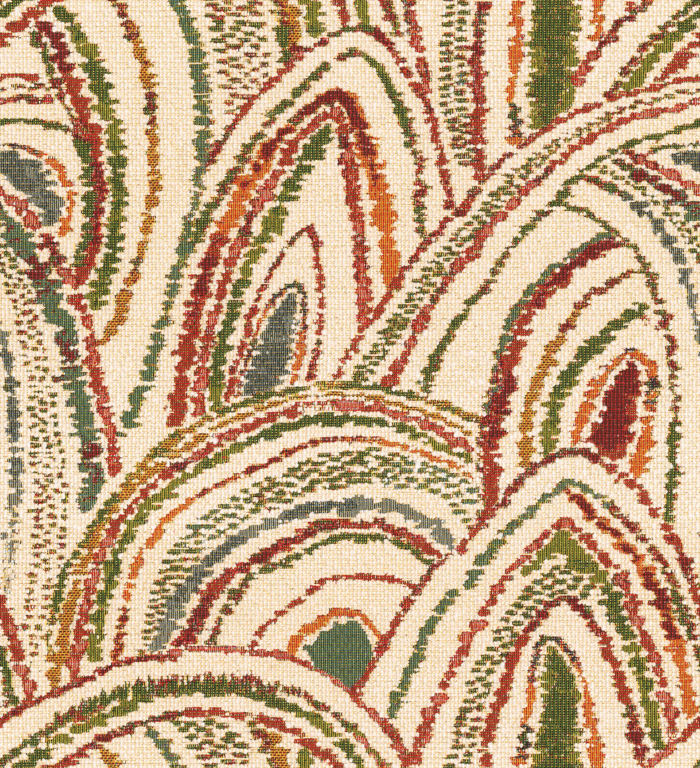 145-32 arches rouge et vert sur fond crème