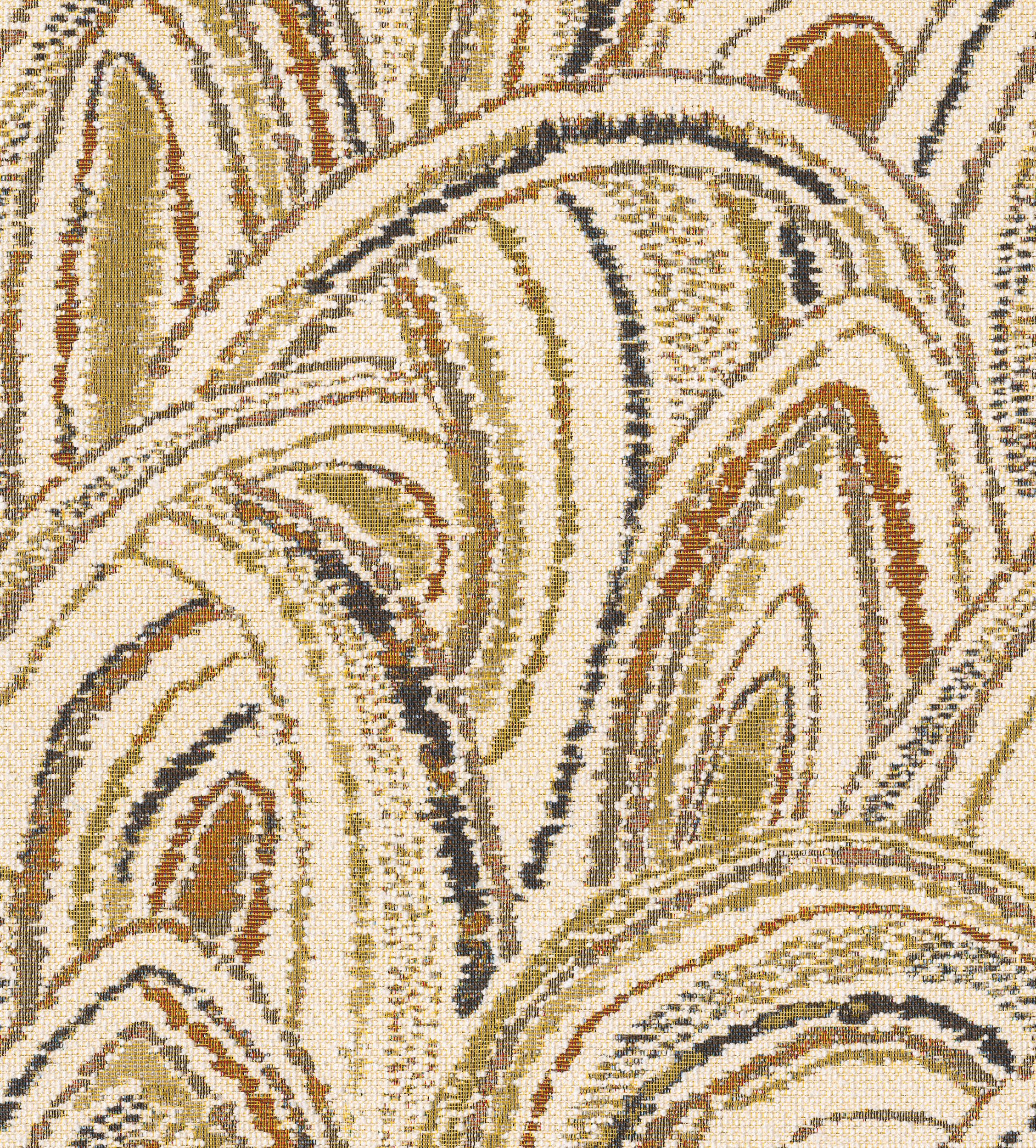145-34 arches olive et orange sur fond crème