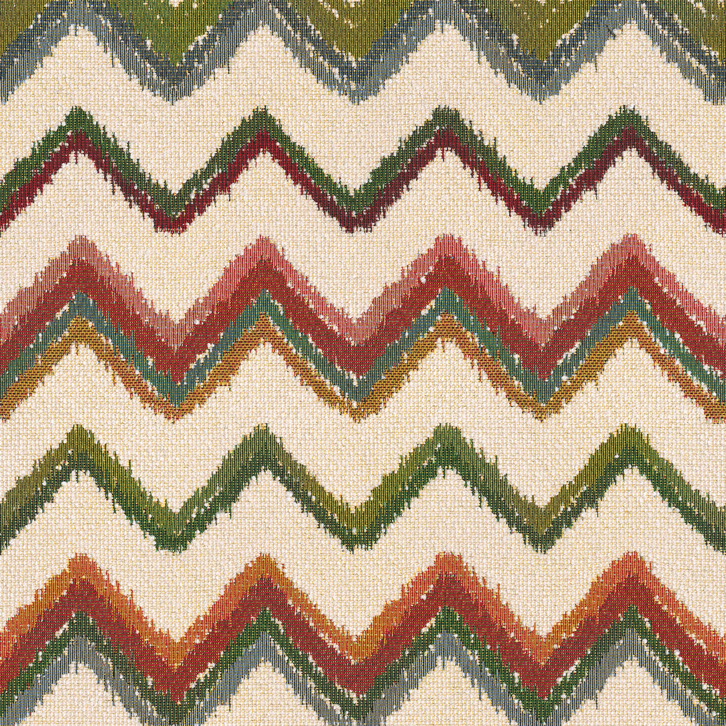 145-36 zigzags rouge et vert sur fond crème