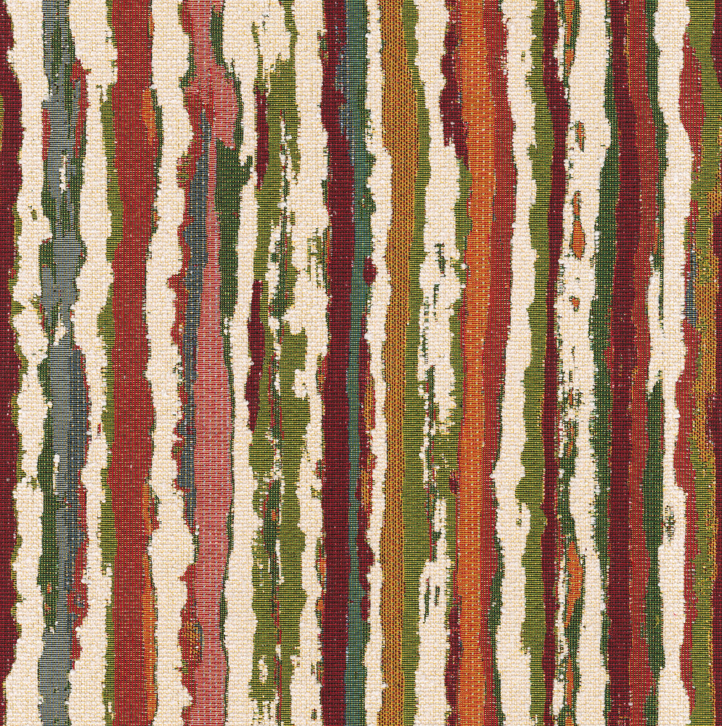 145-40 rayures rouge et vert sur fond crème